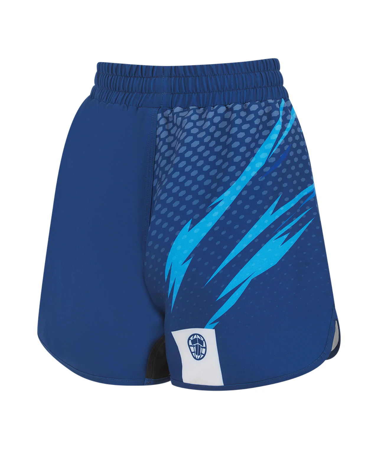 Ladies Abstract High Cut Shorts - Blue - Image 4