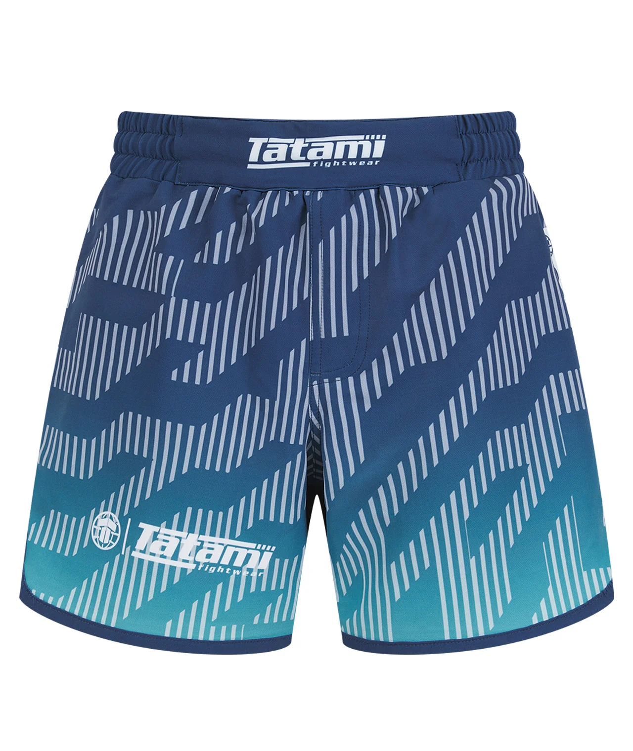 Ladies Abstract High Cut Shorts - Navy & Blue