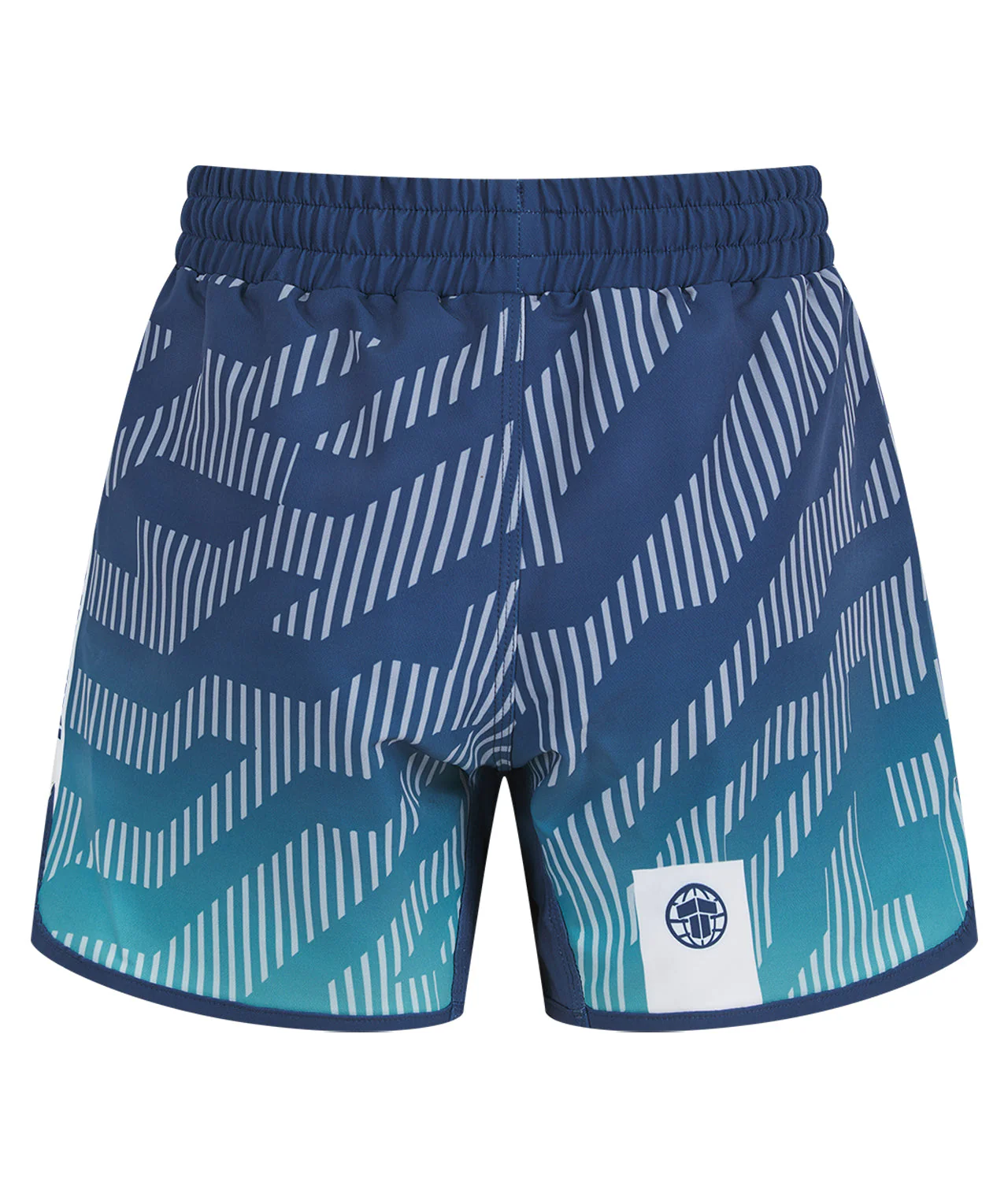 Ladies Abstract High Cut Shorts - Navy & Blue - Image 2