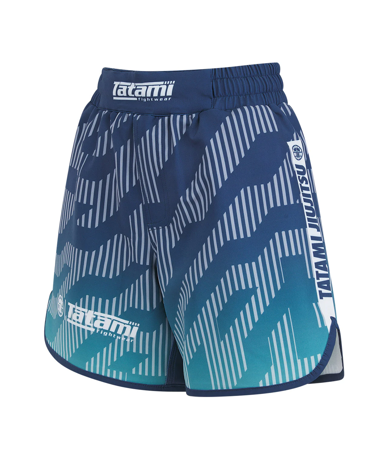 Ladies Abstract High Cut Shorts - Navy & Blue - Image 3