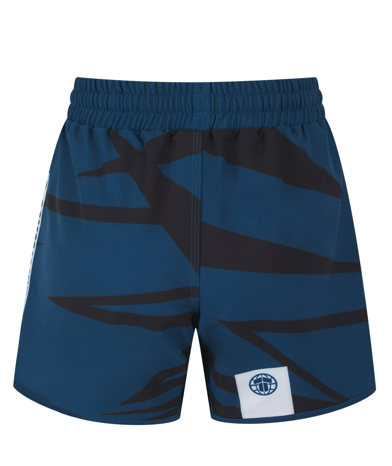 Ladies Abstract High Cut Shorts - Teal - Image 2