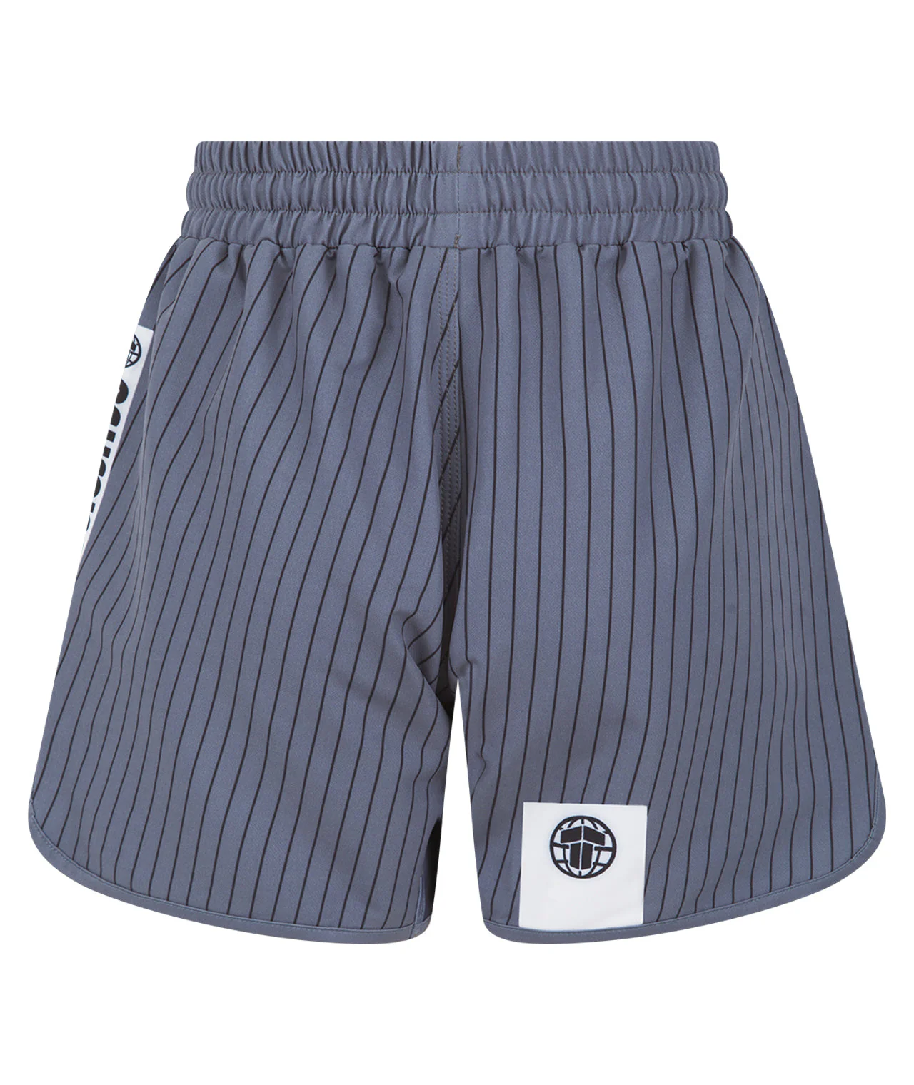 Ladies Abstract High Cut Shorts - White & Grey - Image 2