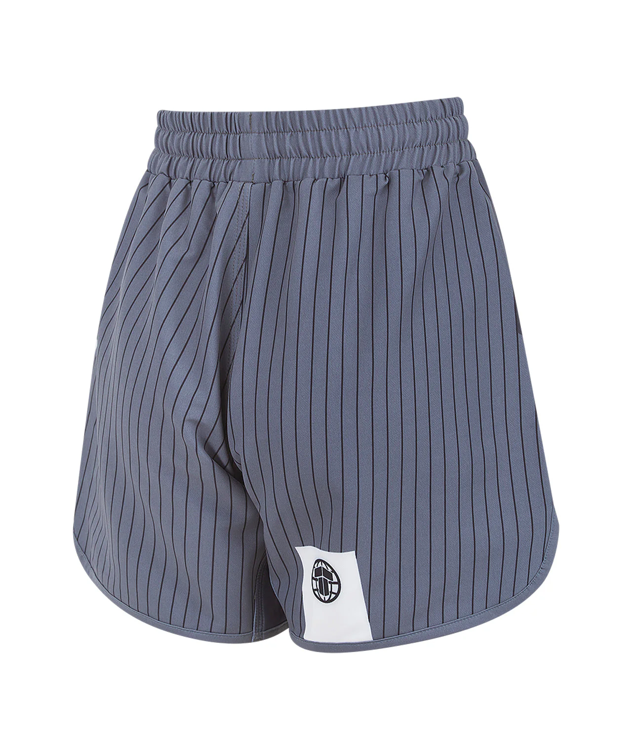 Ladies Abstract High Cut Shorts - White & Grey - Image 4