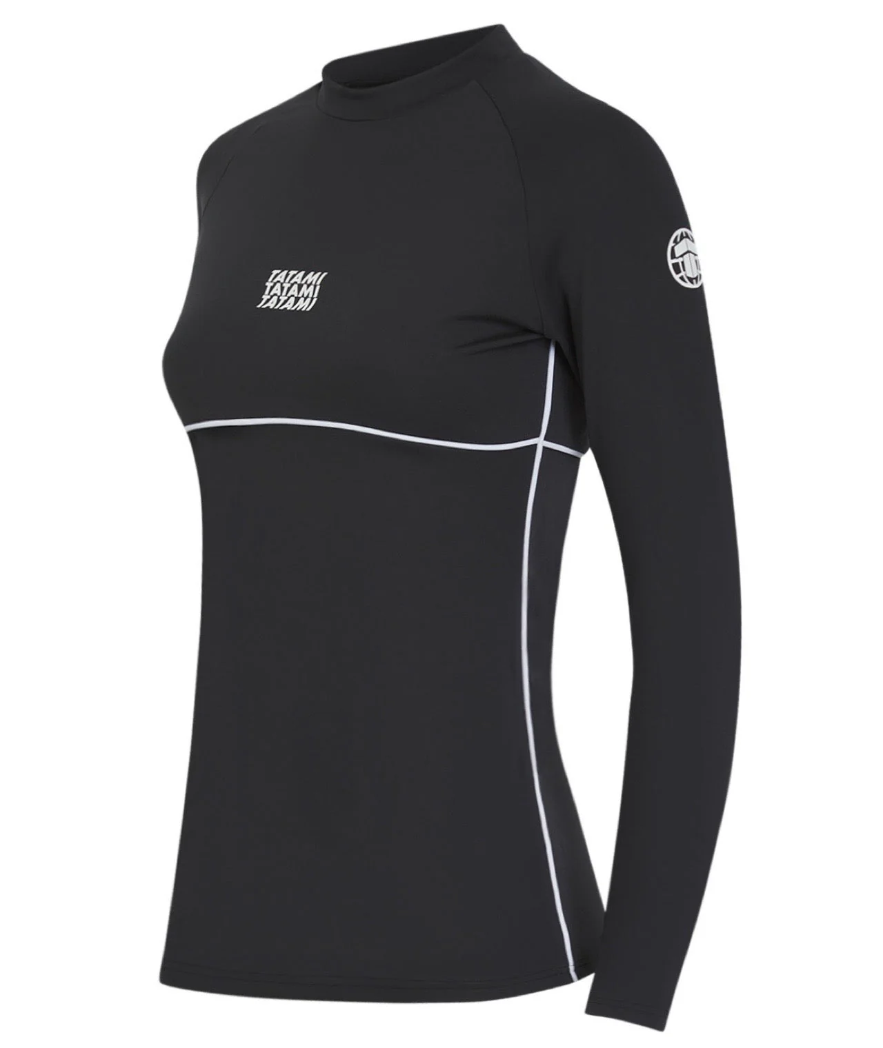Ladies Contour Long Sleeve Rash Guard - Black - Image 4