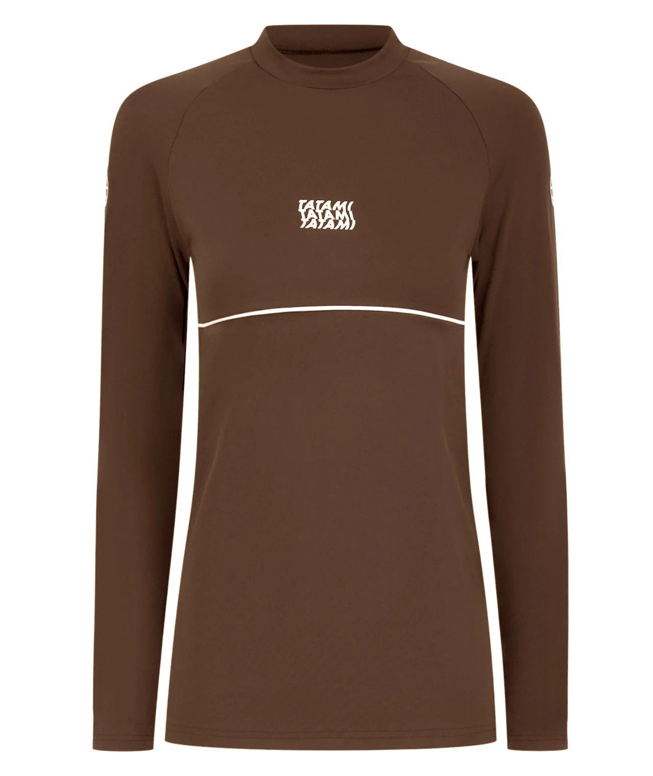 Ladies Contour Long Sleeve Rash Guard - Brown