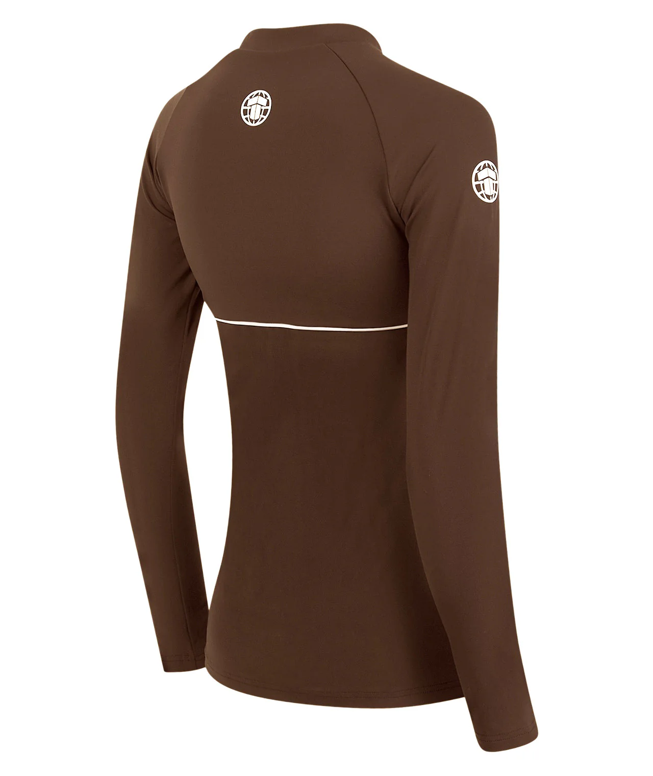 Ladies Contour Long Sleeve Rash Guard - Brown - Image 5