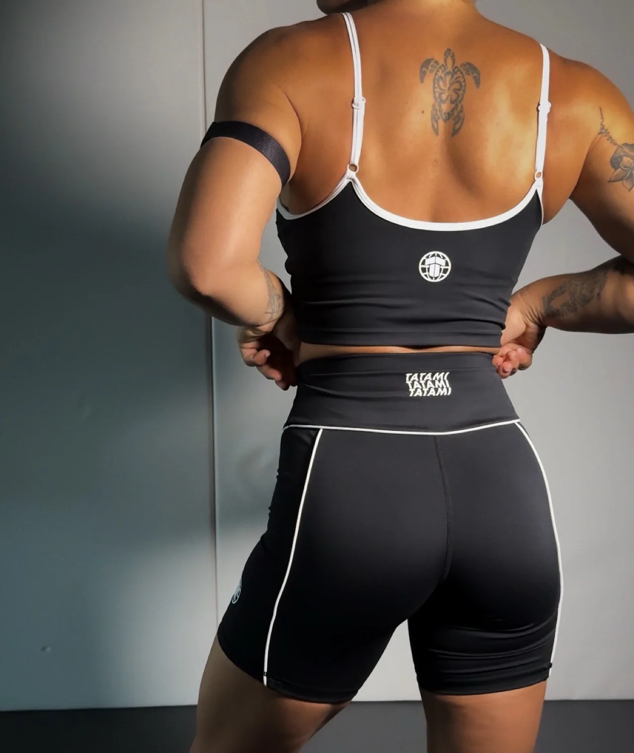 Ladies Contour Longline Shorts - Black - Image 6
