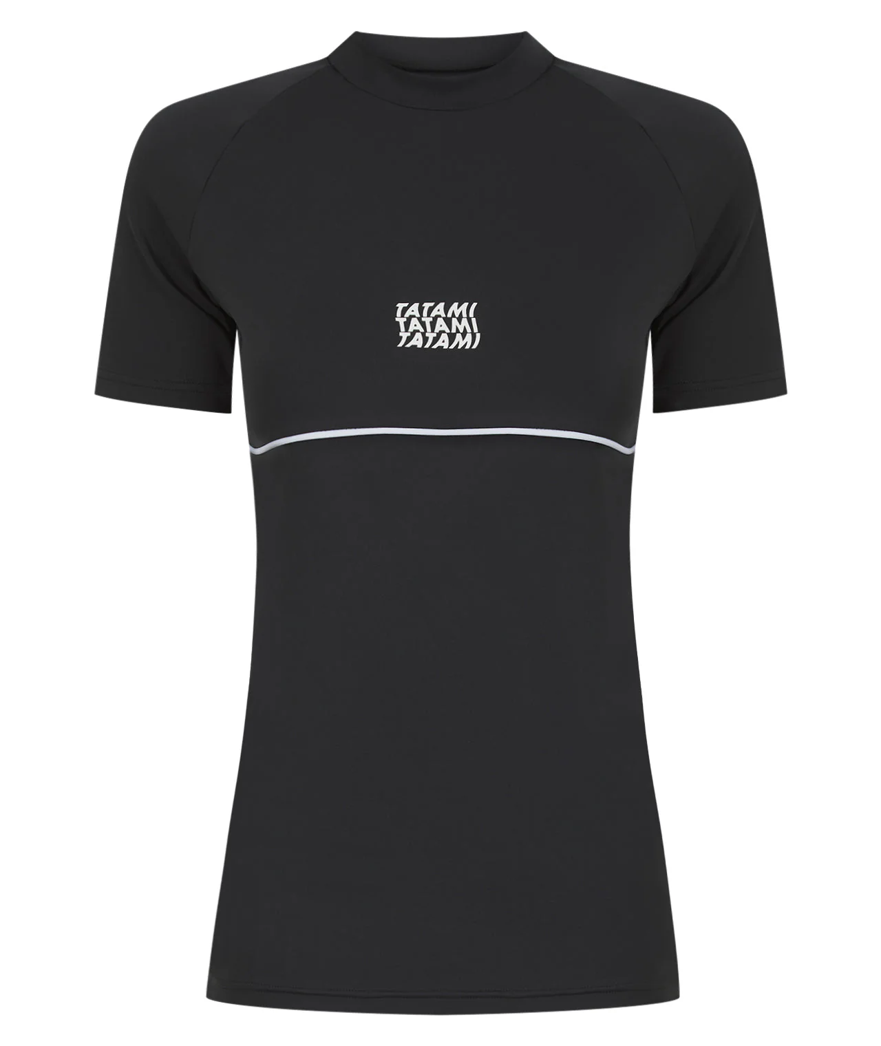 Ladies Contour Short Sleeve Rash Guard - Black