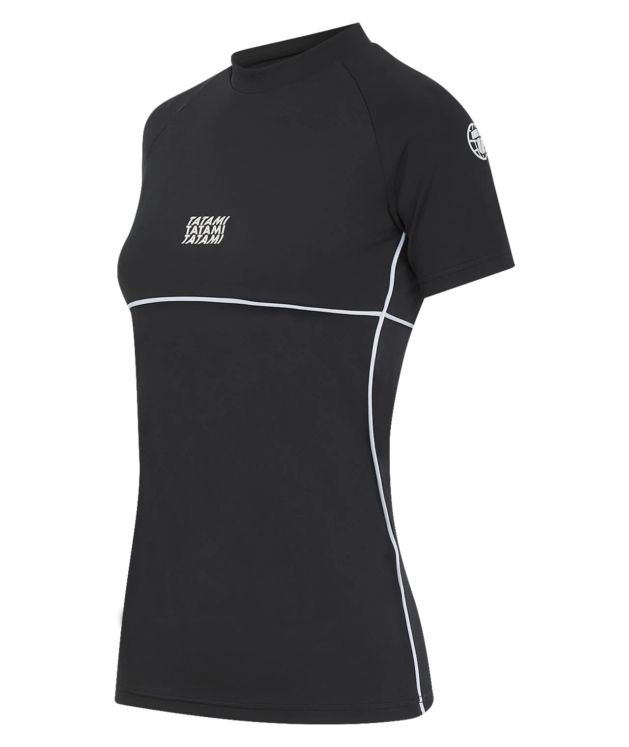 Ladies Contour Short Sleeve Rash Guard - Black - Image 4