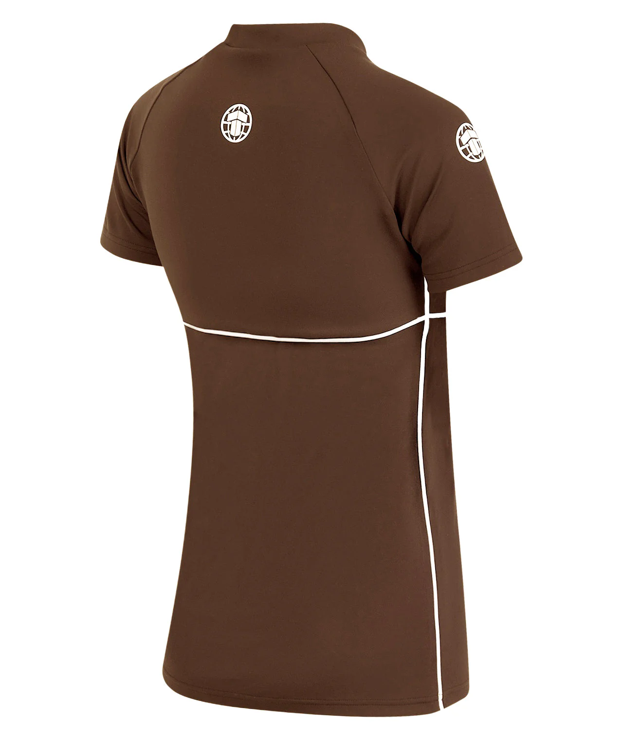Ladies Contour Short Sleeve Rash Guard - Brown - Image 5