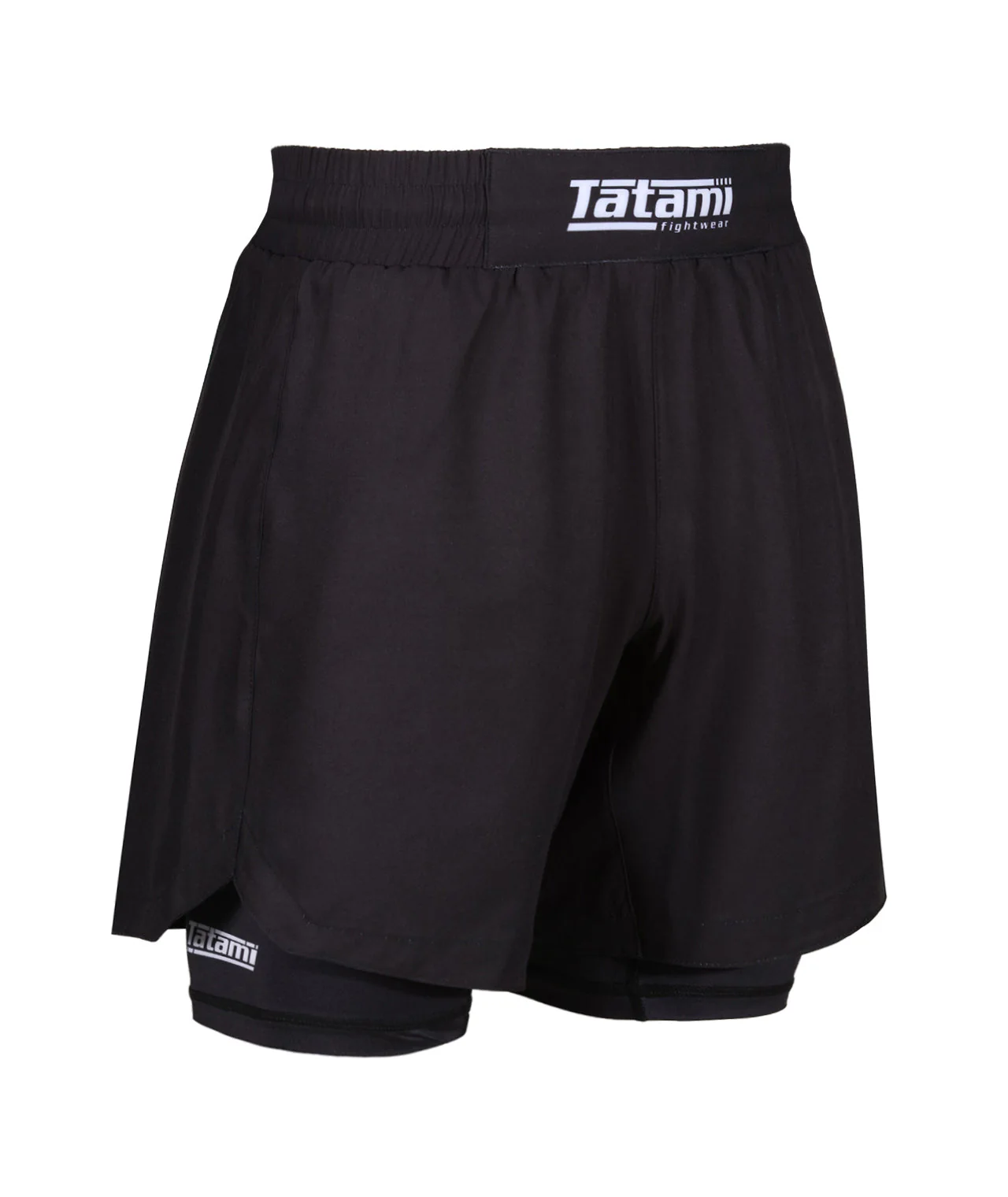 Ladies Dual Layer Grappling Shorts - Black - Image 4