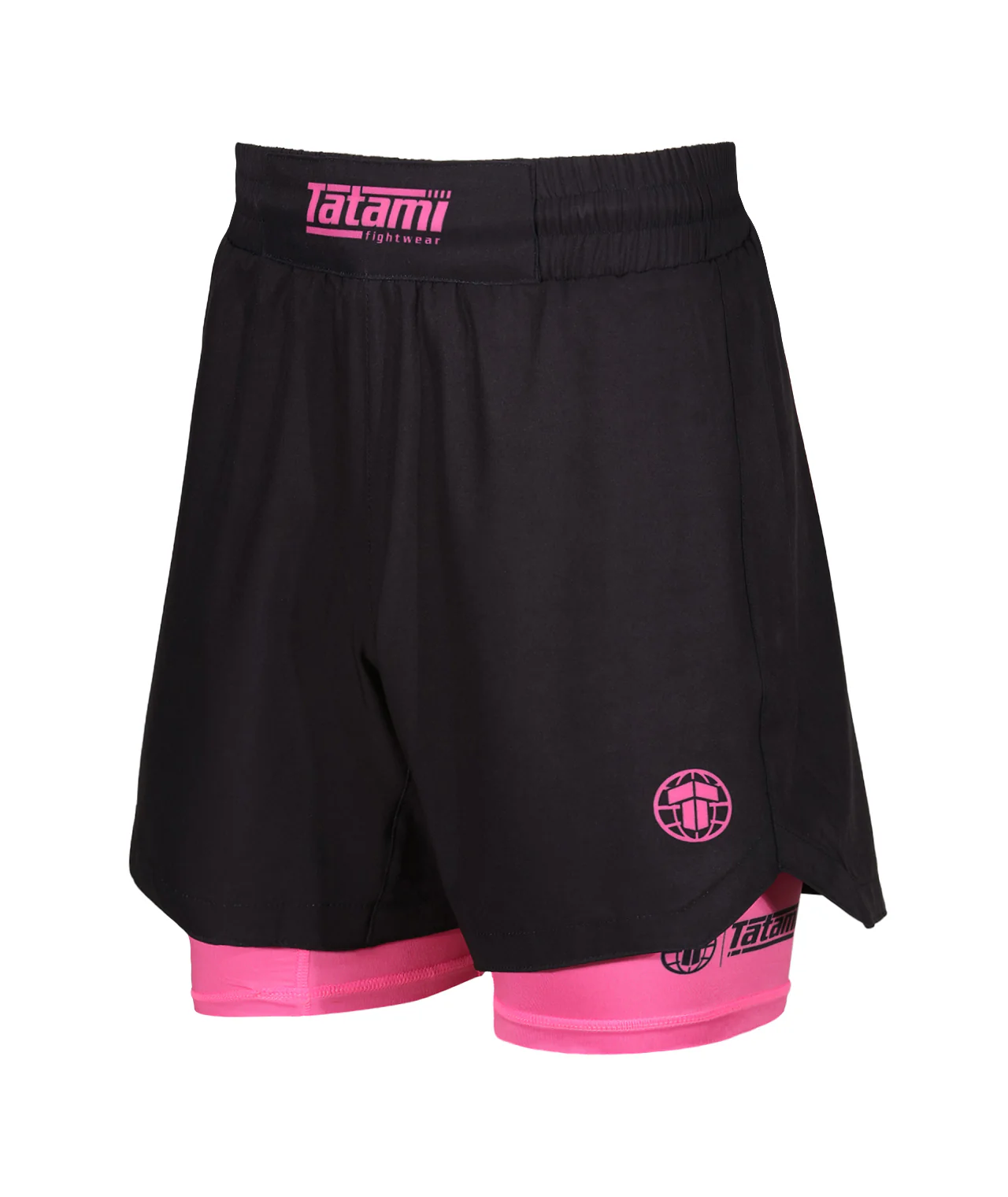 Ladies Dual Layer Grappling Shorts - Pink - Image 5