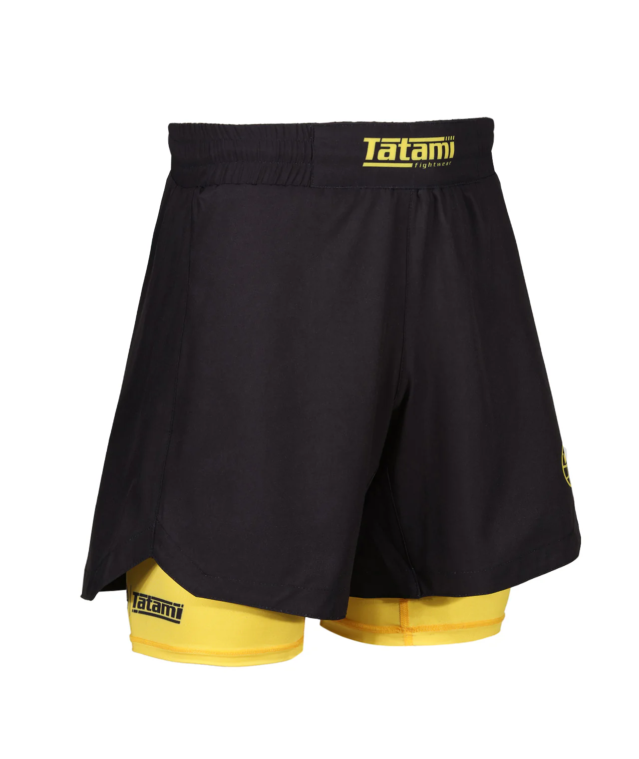 Ladies Dual Layer Grappling Shorts - Yellow - Image 4
