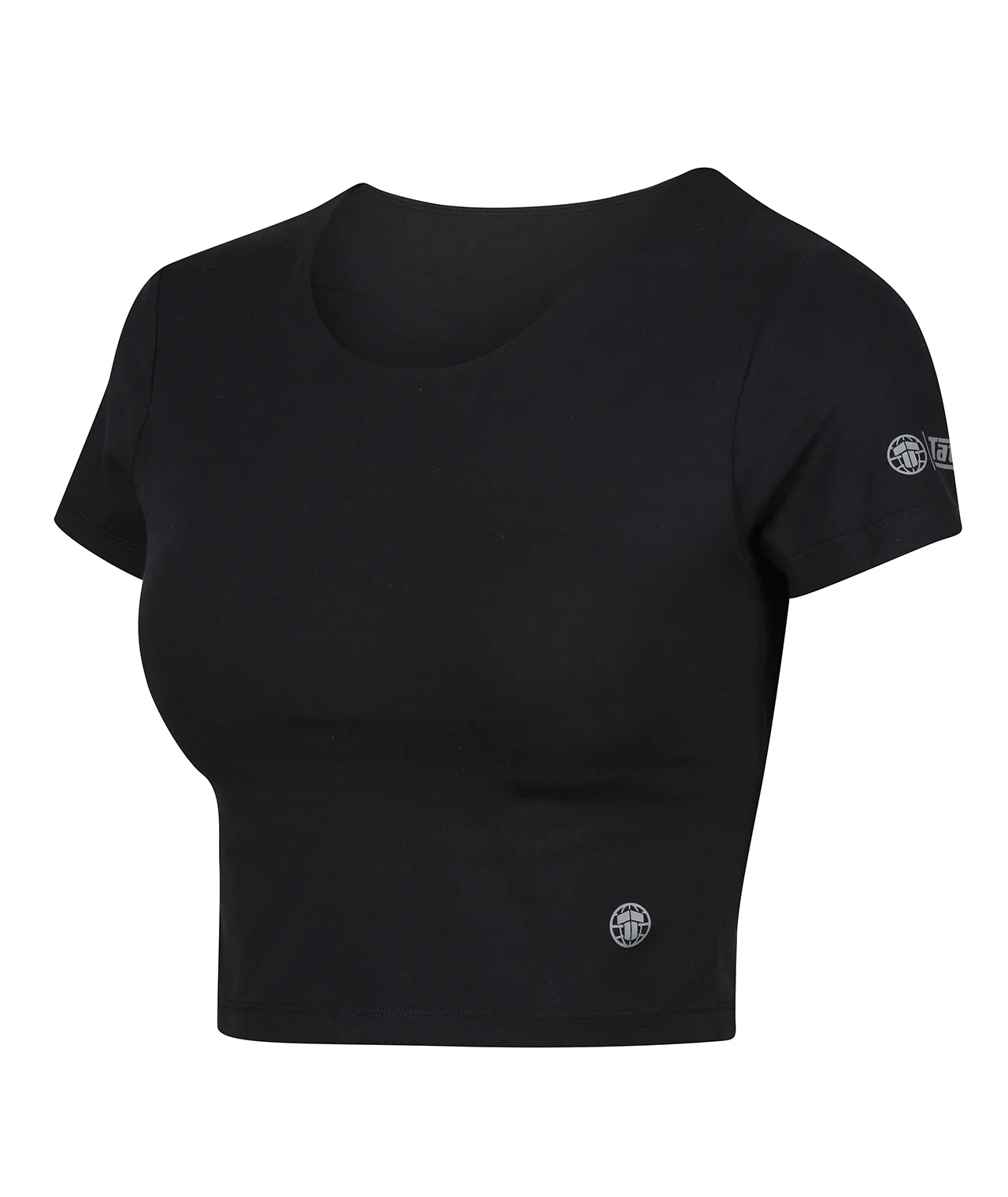 Ladies Fusion Cropped Training Top - Black - Image 4