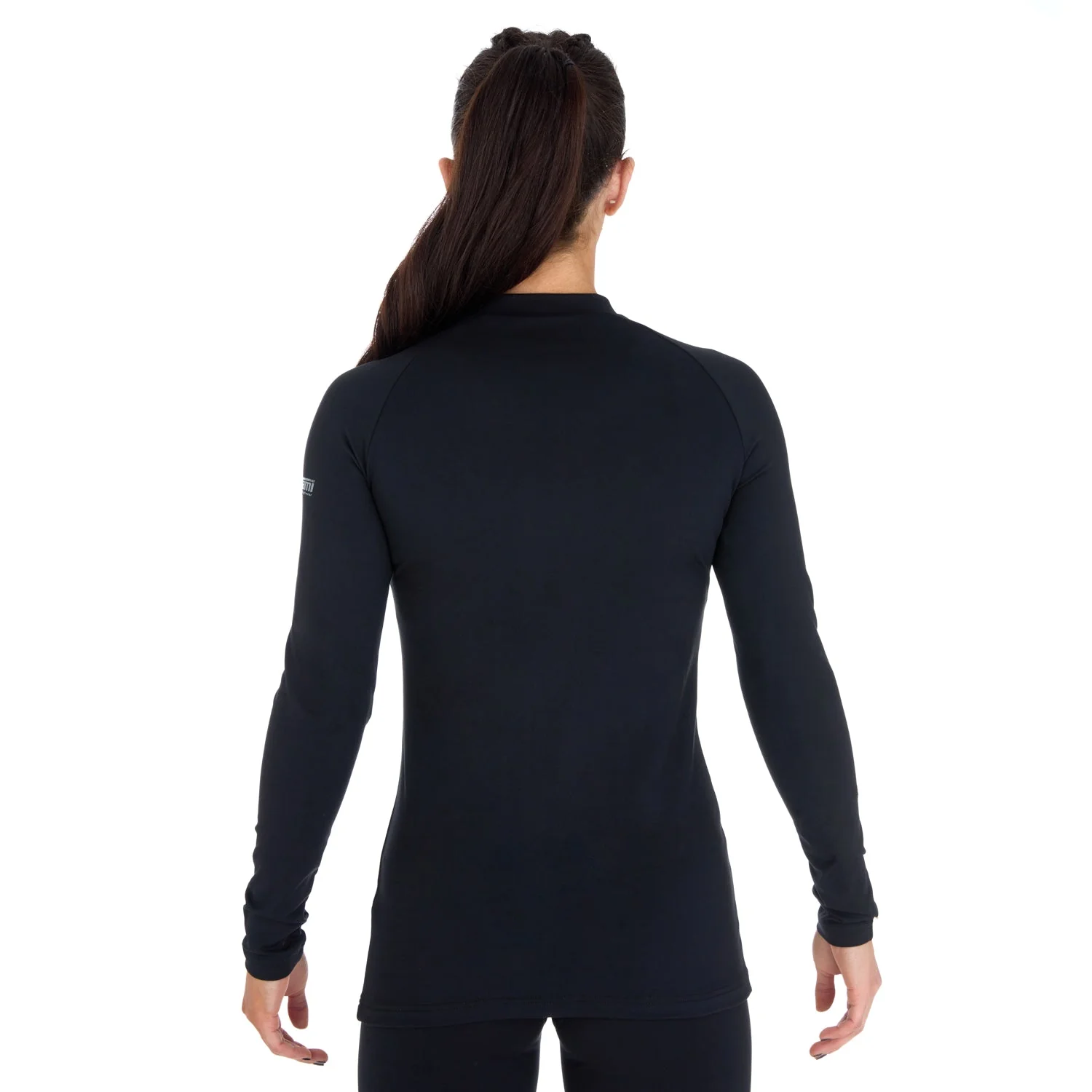 Ladies Fusion Long Sleeve Rash Guard - Black - Image 6