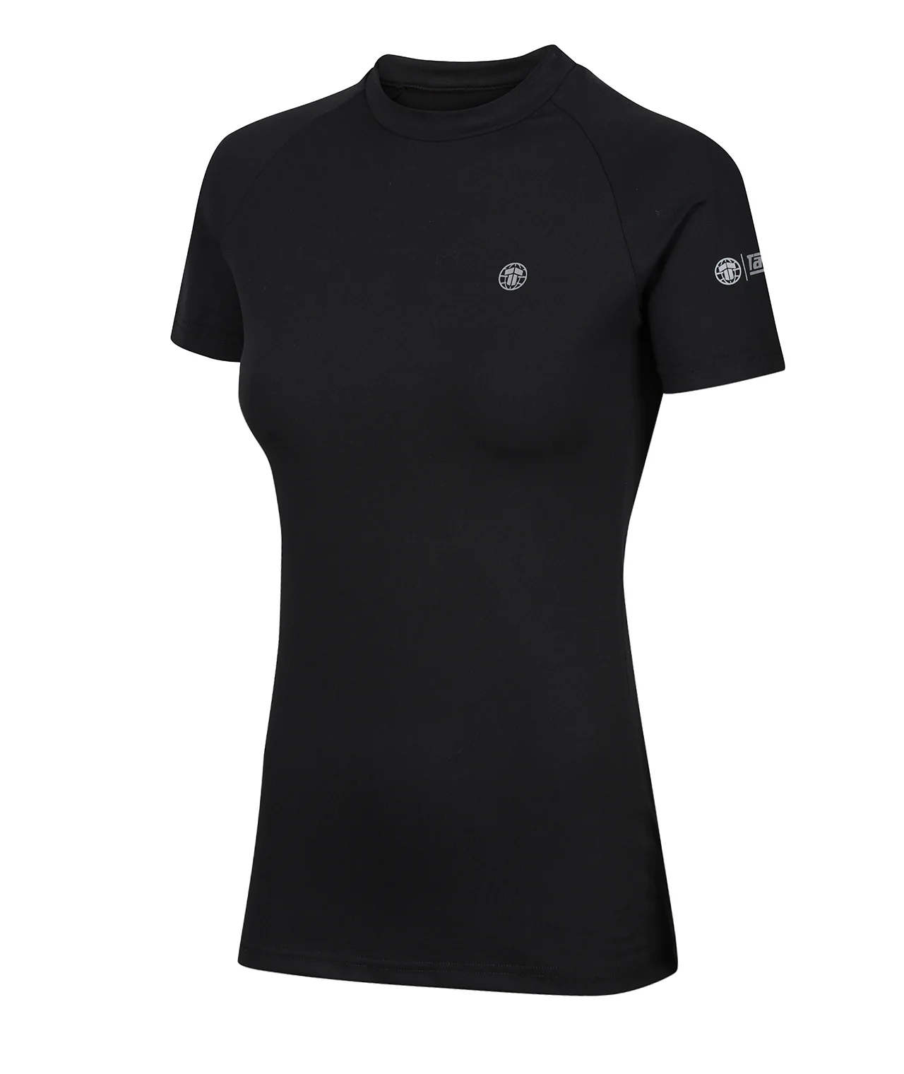 Ladies Fusion Short Sleeve Rash Guard - Black - Image 4