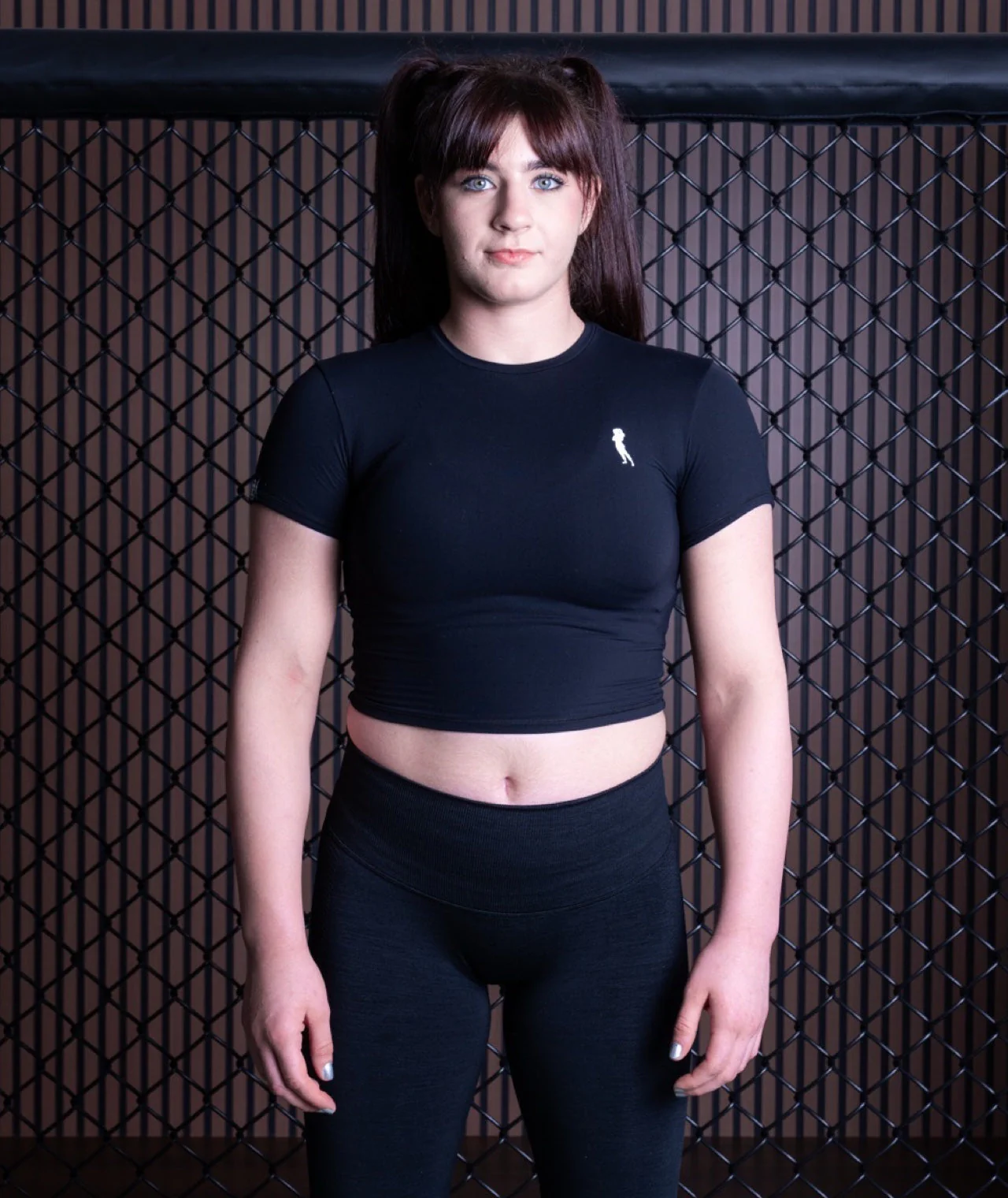 Ladies Helena Cropped T-Shirt - Black - Image 2