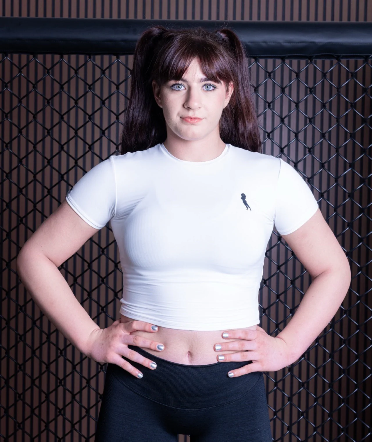 Ladies Helena Cropped T-Shirt - White - Image 2