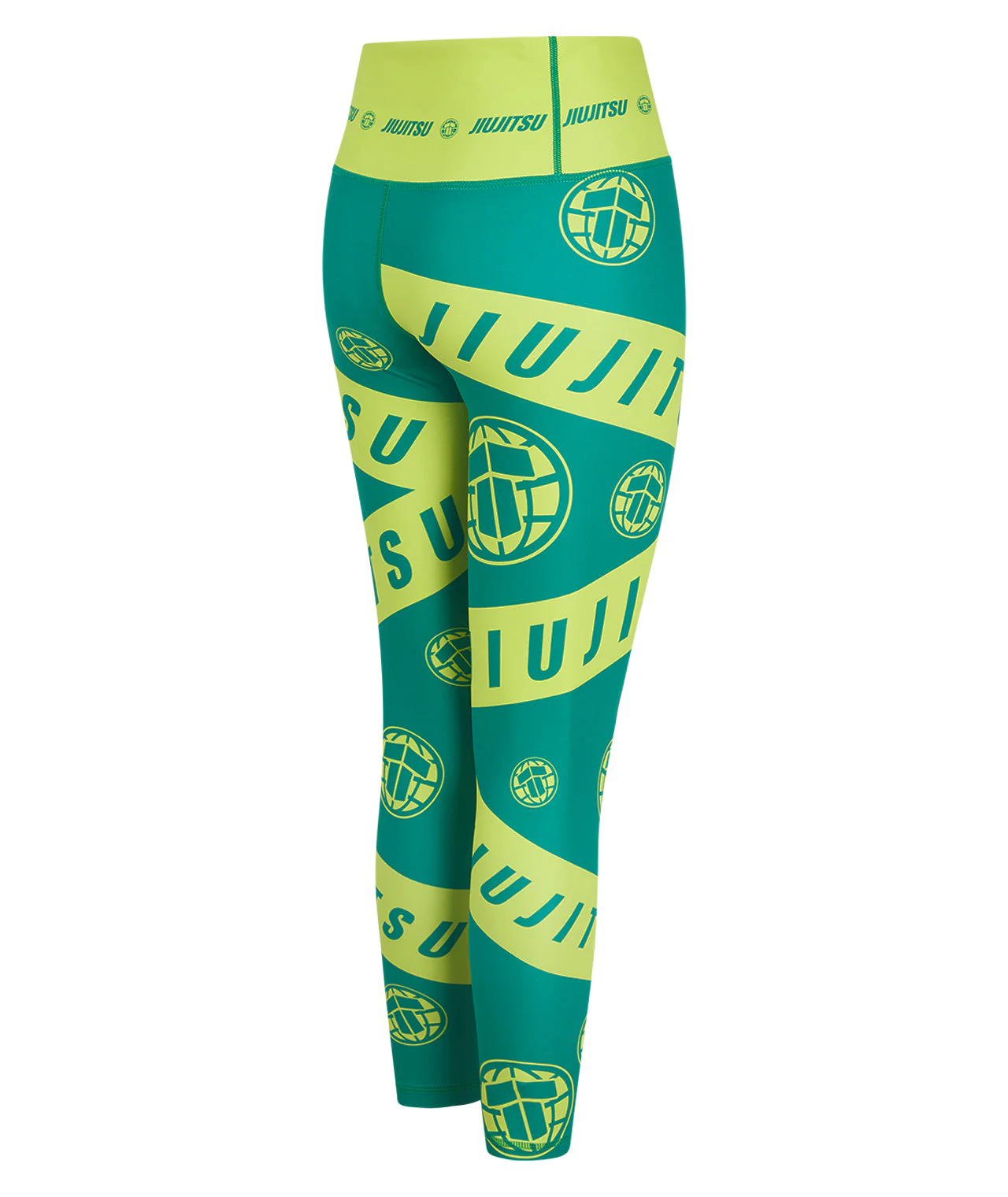 Ladies Helena Taped Leggings - Green & Yellow - Image 5