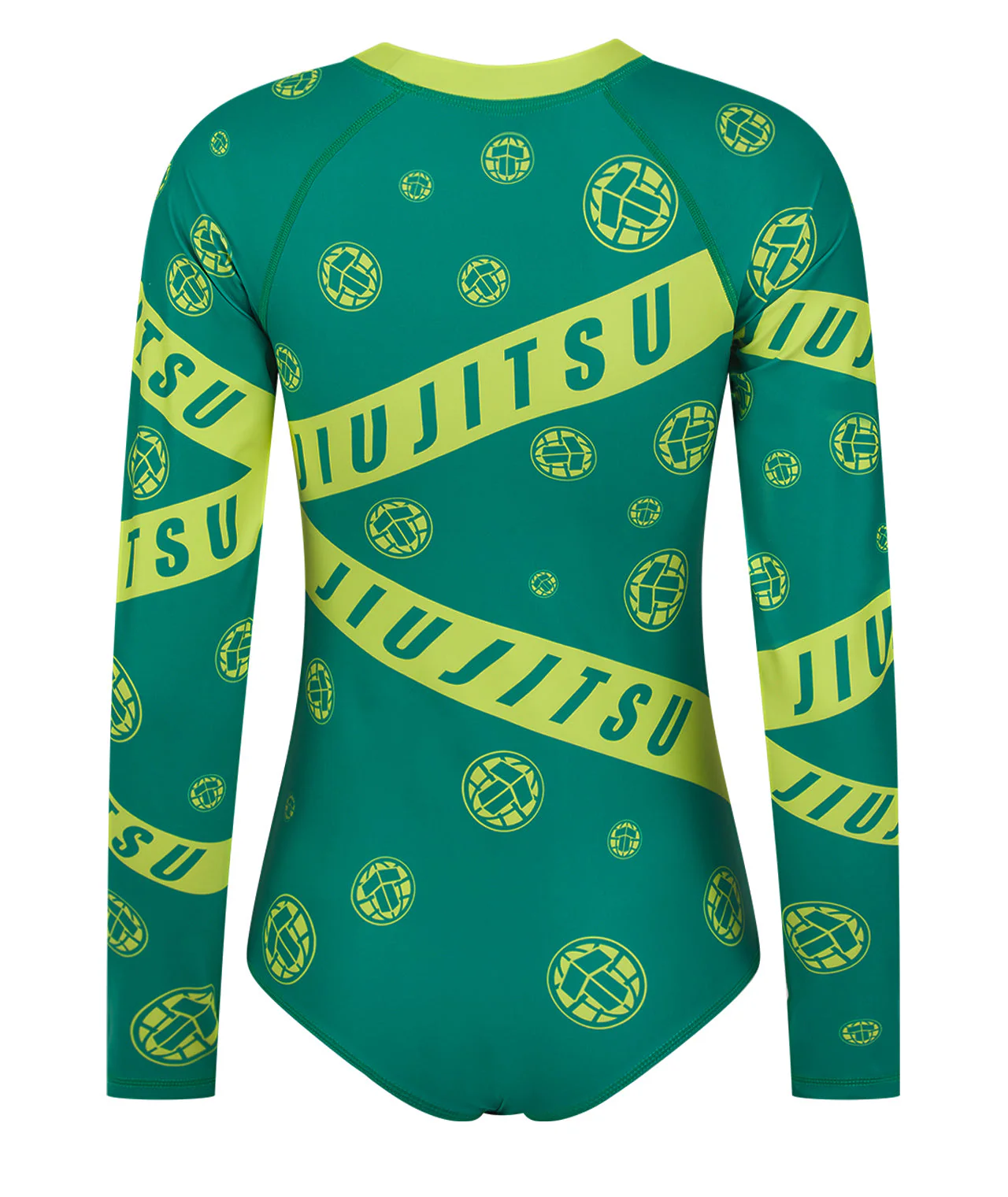 Ladies Helena Taped Leotard - Green & Yellow - Image 3