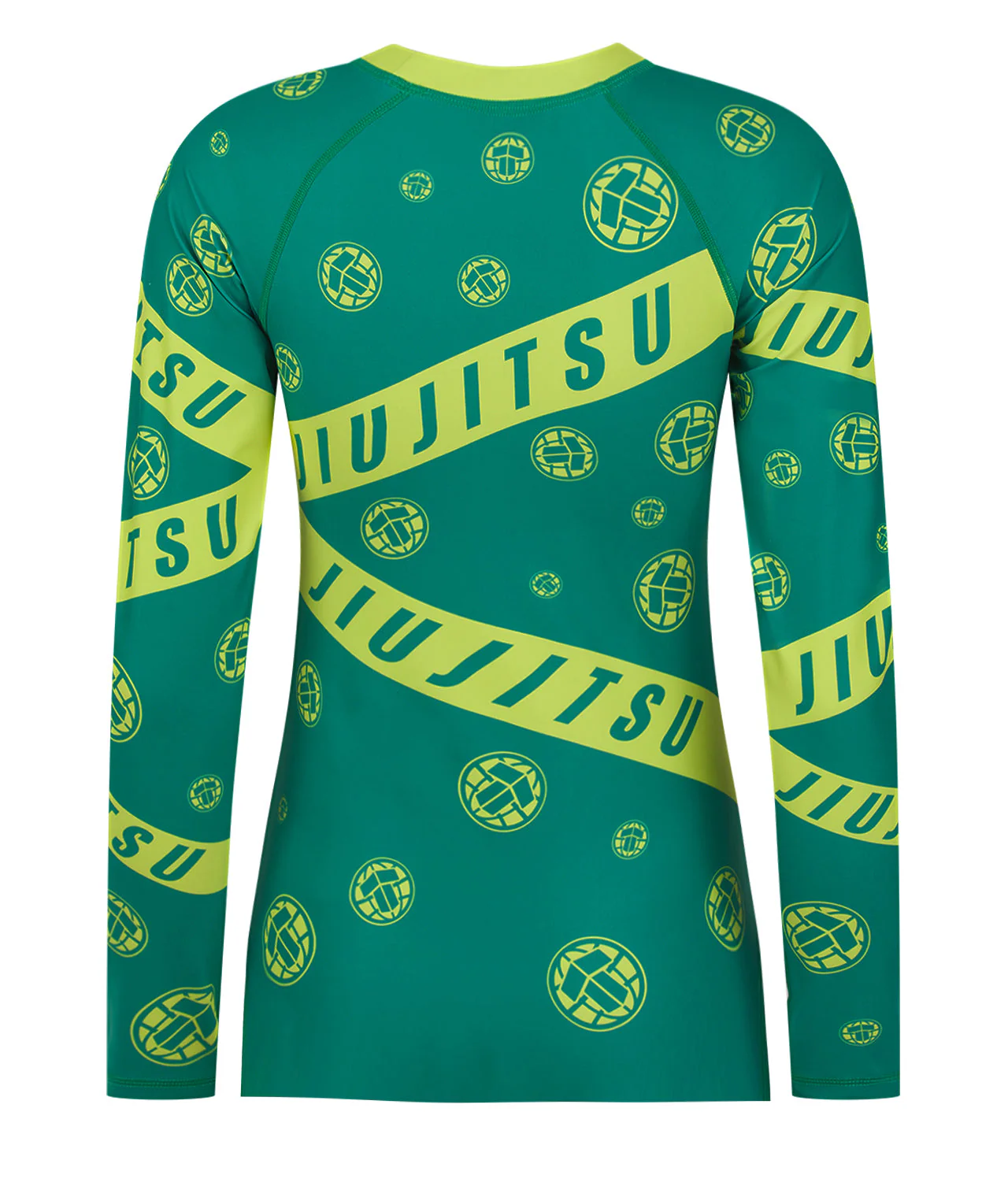 Ladies Helena Taped Rash Guard - Green & Yellow - Image 3