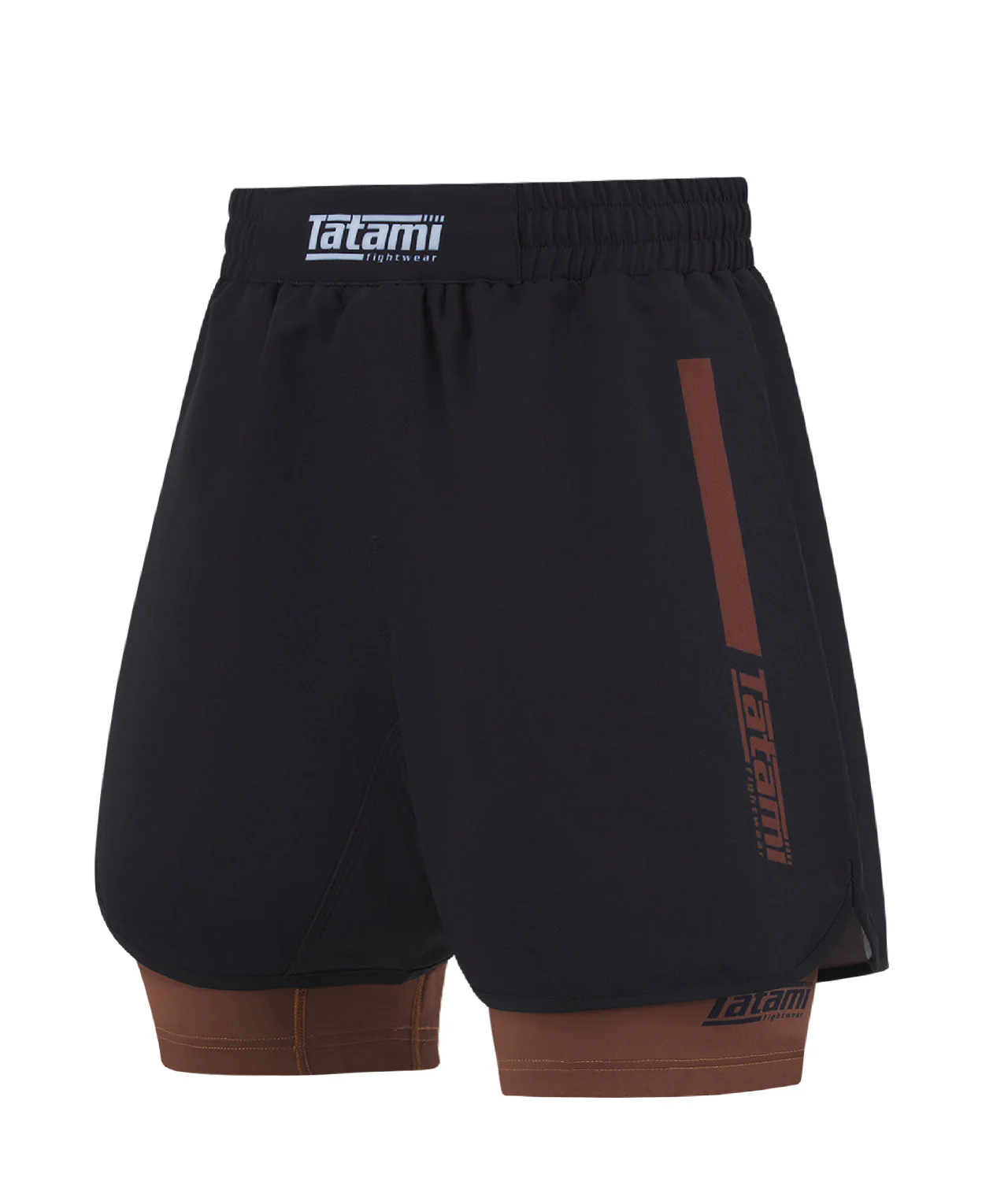 Ladies IBJJF Ranked Hybrid Shorts - Brown - Image 3