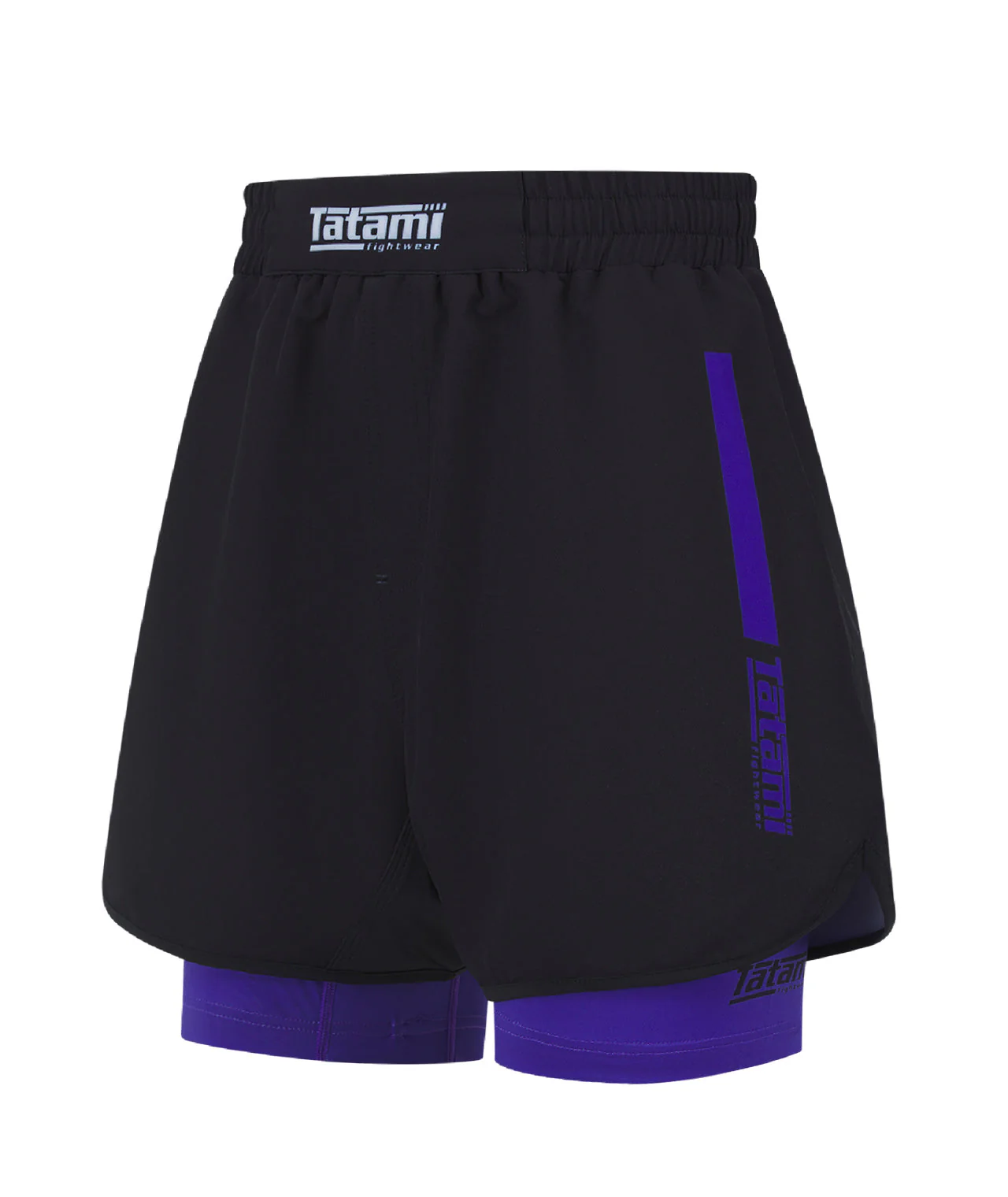 Ladies IBJJF Ranked Hybrid Shorts - Purple - Image 3