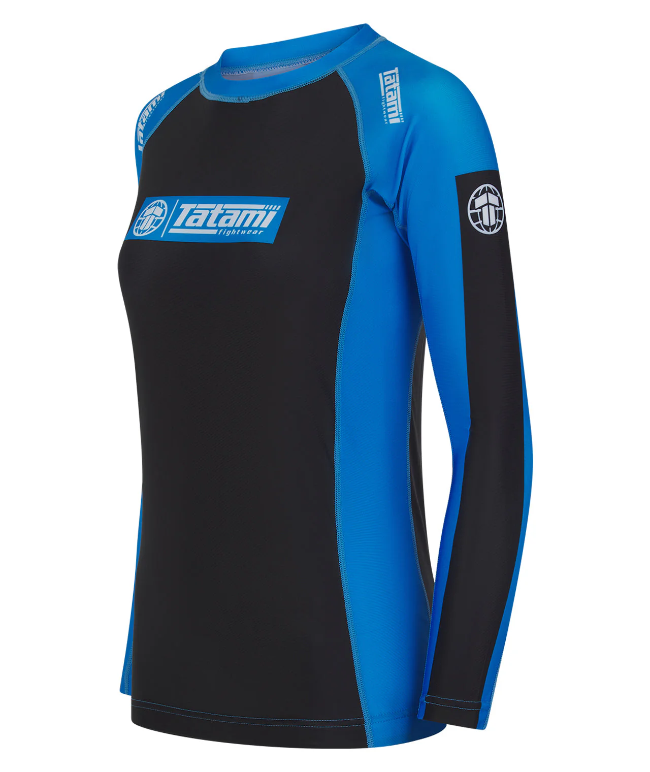 Ladies IBJJF Ranked Long Sleeve Rash Guard - Blue - Image 2