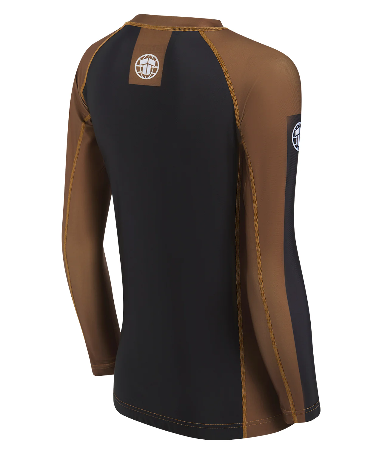 Ladies IBJJF Ranked Long Sleeve Rash Guard - Brown - Image 4