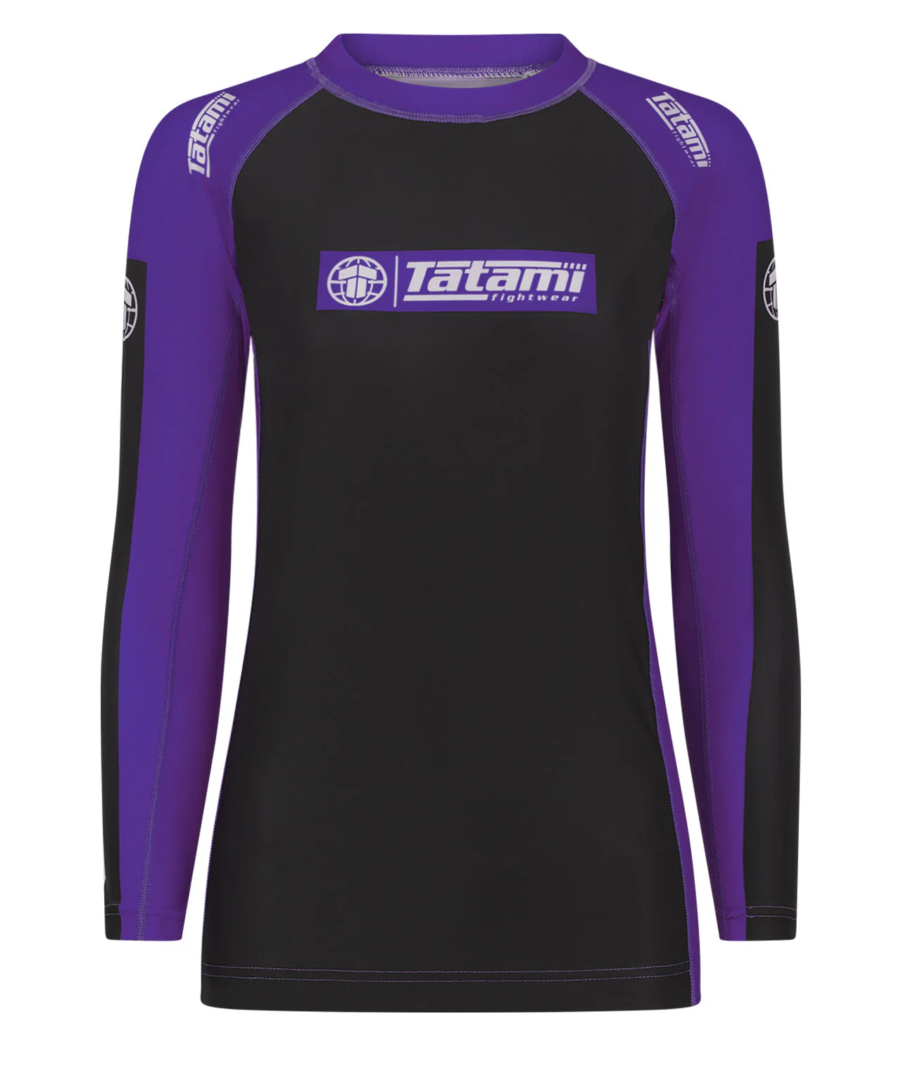 Ladies IBJJF Ranked Long Sleeve Rash Guard - Purple
