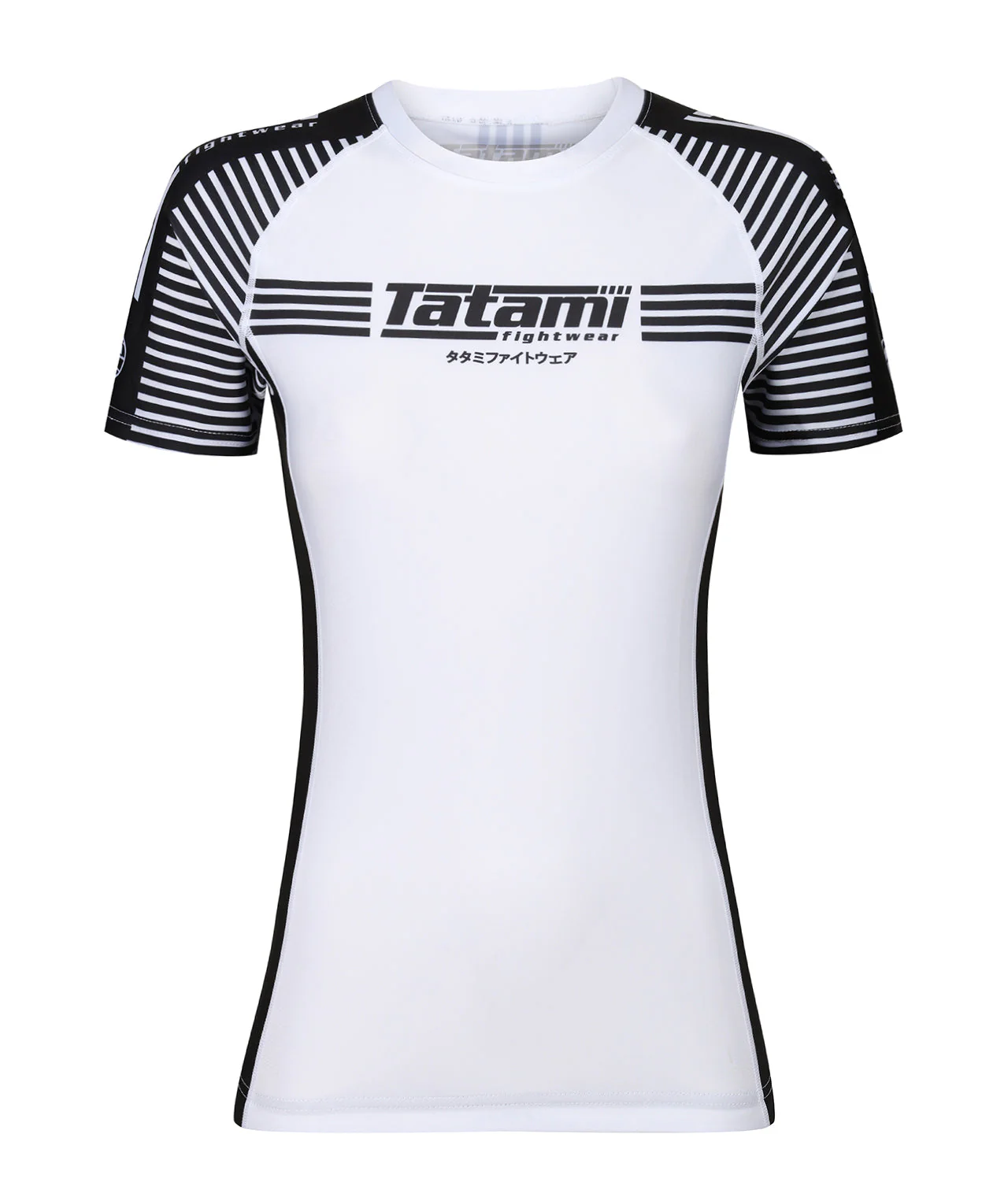 Ladies IBJJF Ranked Rash Guard - Black & White