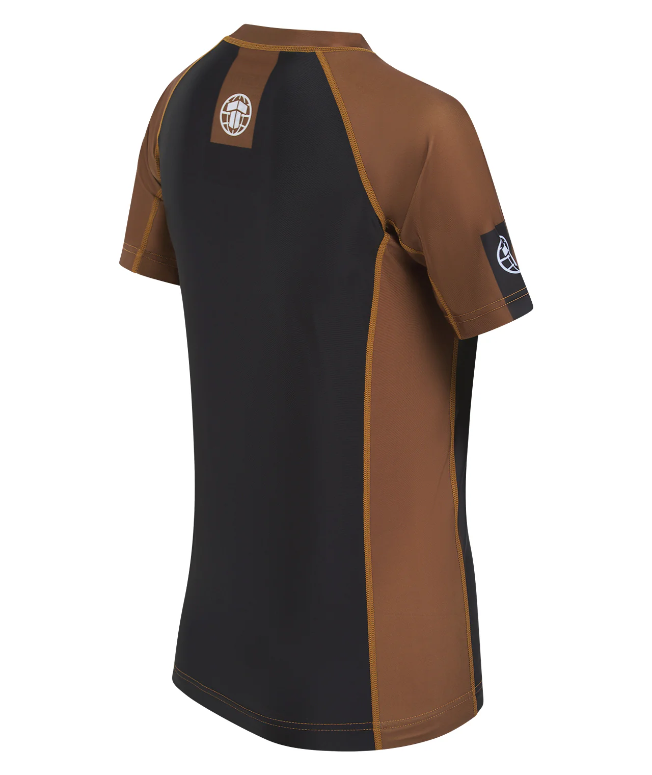 Ladies IBJJF Ranked Short Sleeve Rash Guard - Brown - Image 4