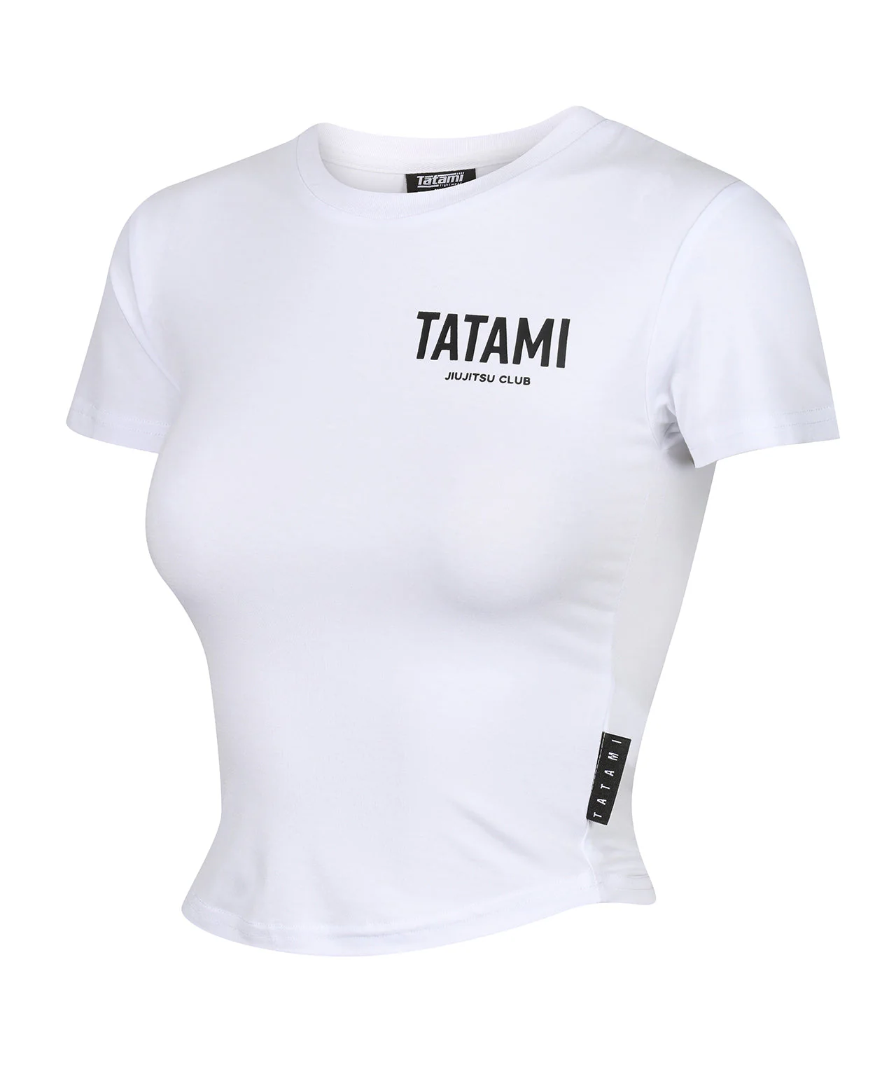 Ladies JJ Club Cropped T-Shirt - White - Image 4
