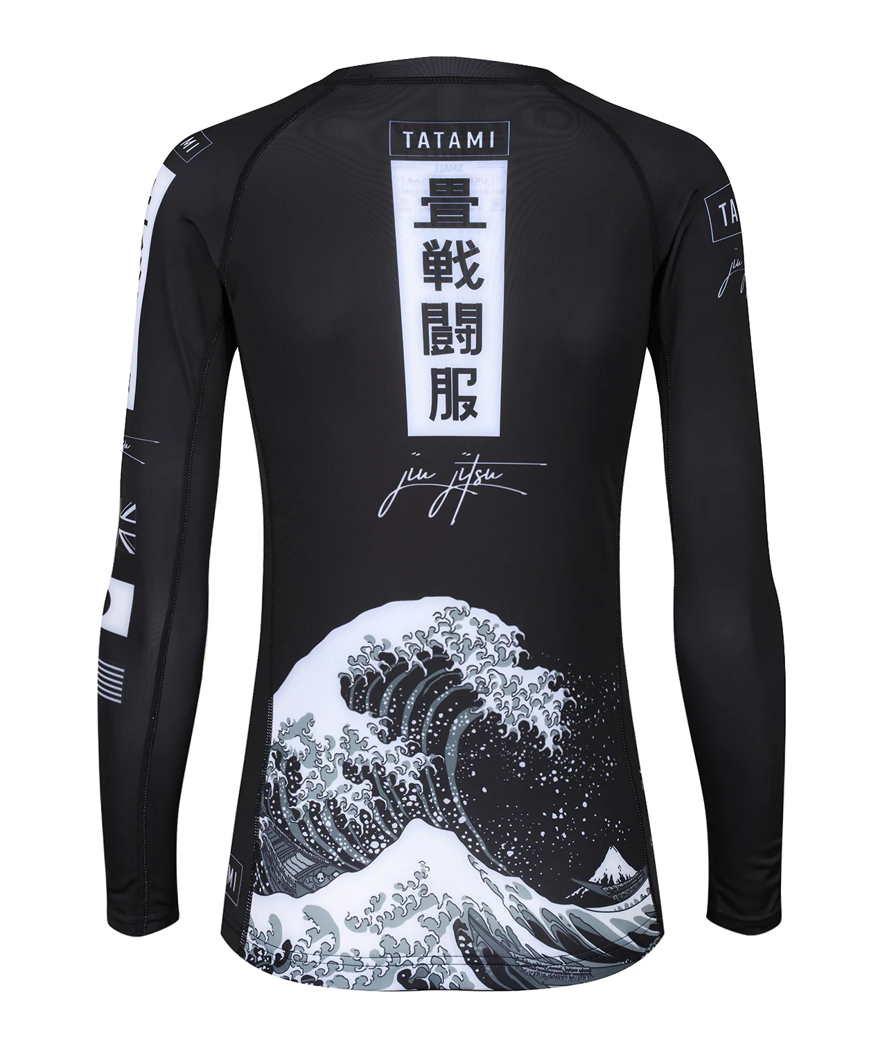 Ladies Kanagawa Long Sleeve Rash Guard - Black - Image 3