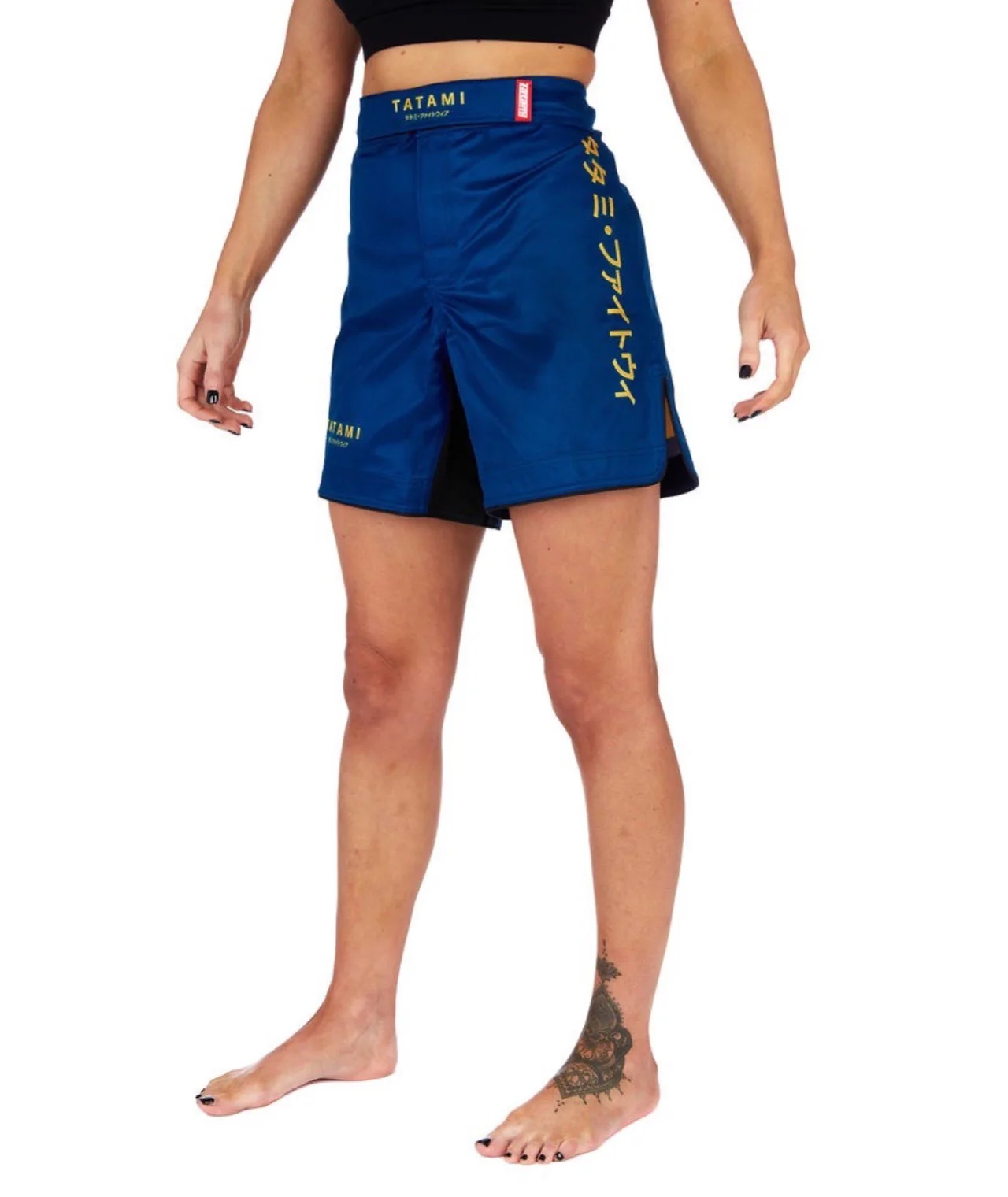 Ladies Katakana Grappling Shorts - Navy - Image 3
