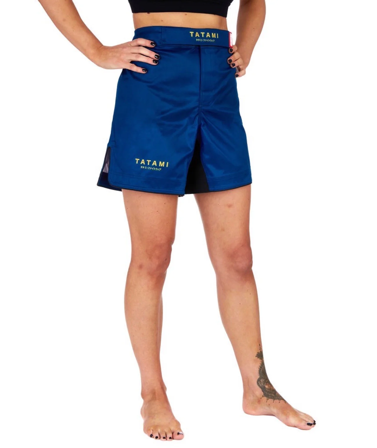 Ladies Katakana Grappling Shorts - Navy - Image 4