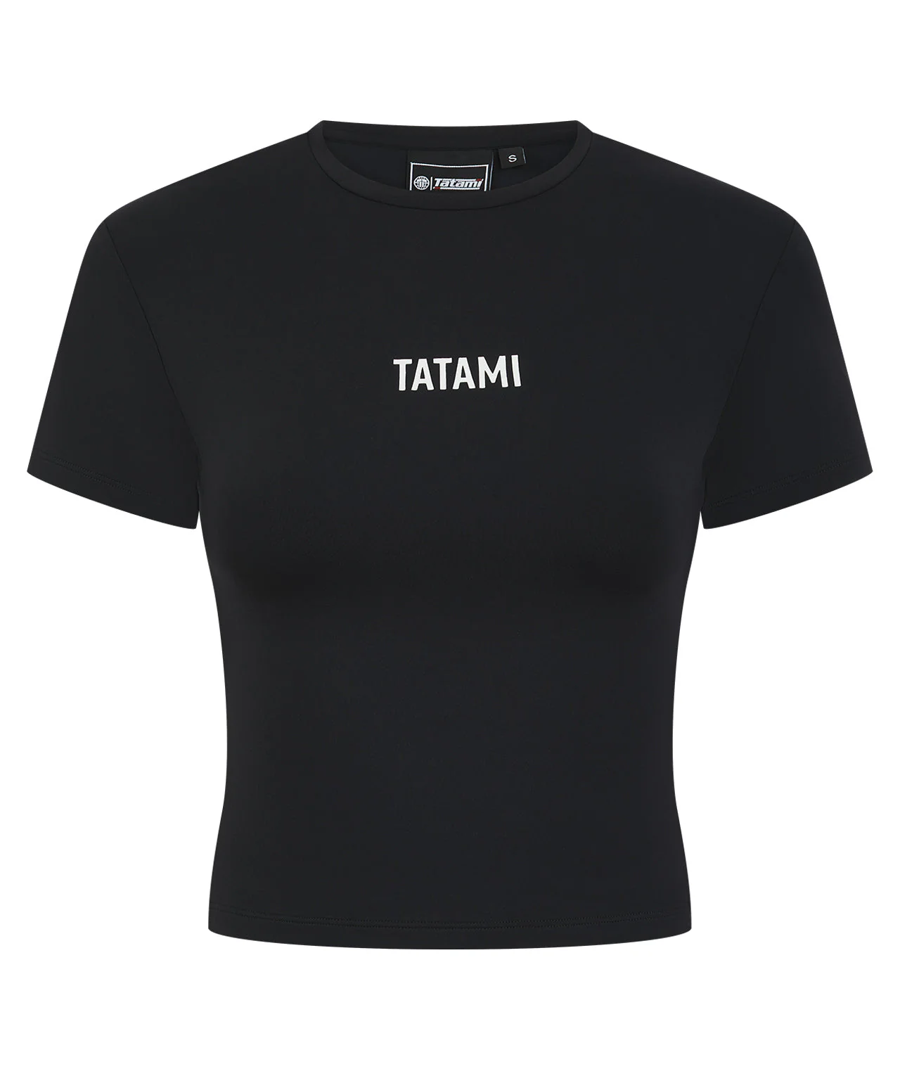 Ladies Luxe Cropped T-Shirt - Black