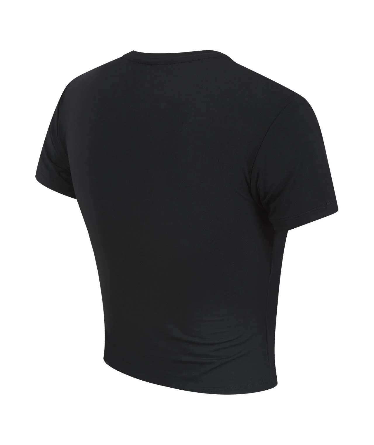 Ladies Luxe Cropped T-Shirt - Black - Image 4