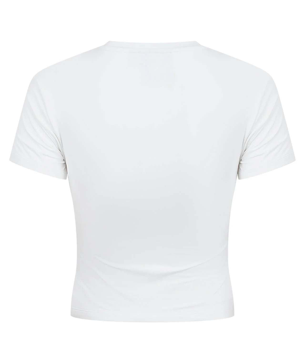 Ladies Luxe Cropped T-Shirt - White - Image 2