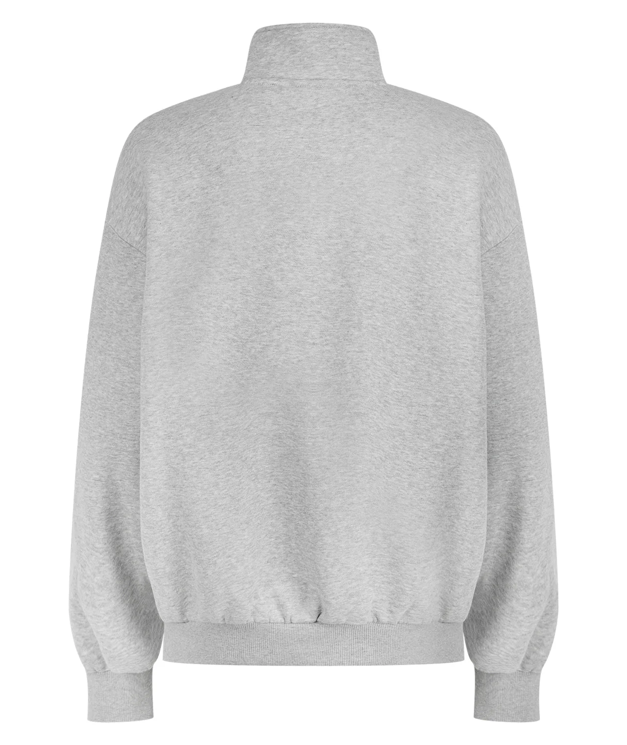Ladies Quarter Zip Jumper - Grey Marl - Image 3