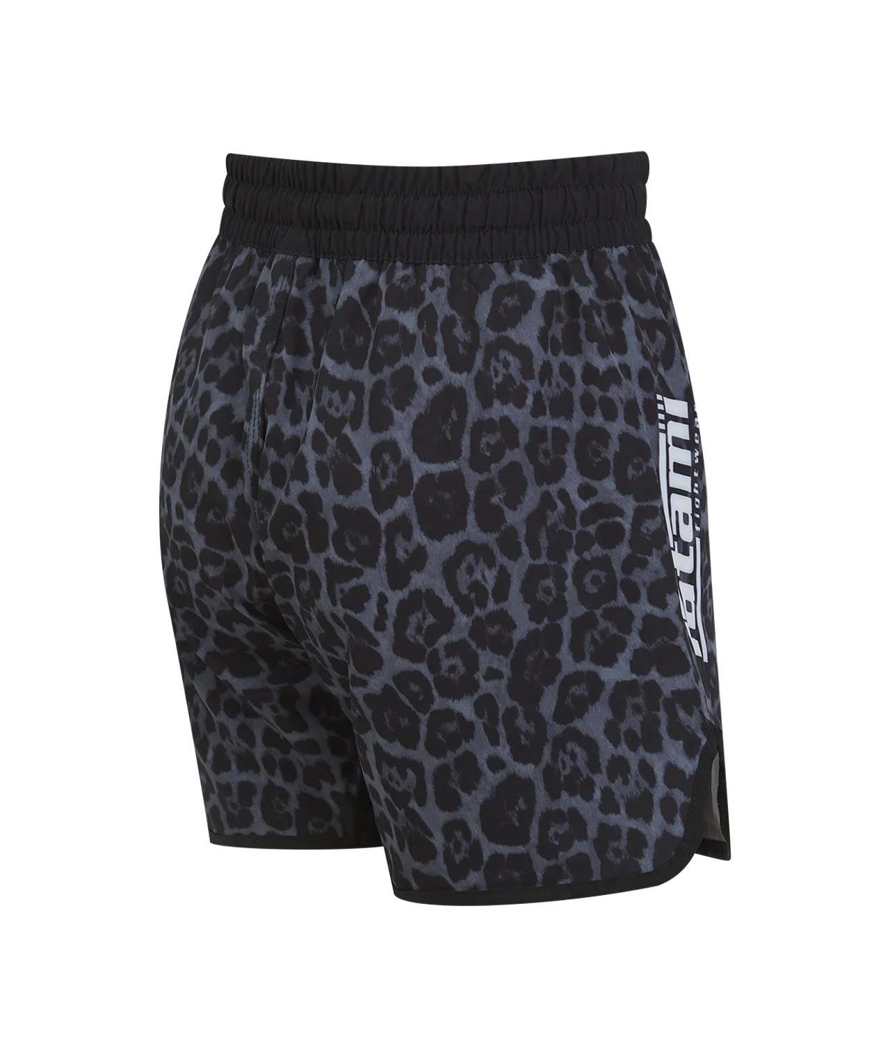 Ladies Recharged Grappling Shorts - Grey Leopard - Image 4