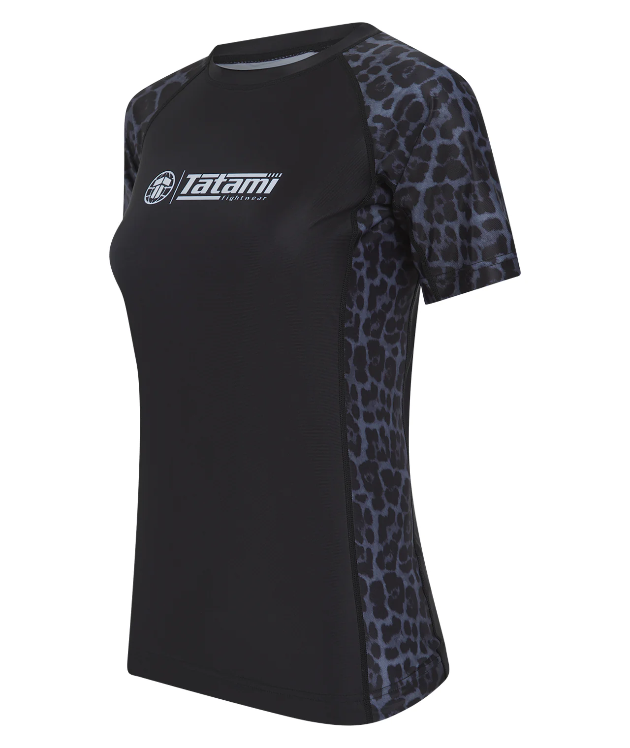 Ladies Recharged Rash Guard - Grey Leopard - Image 3