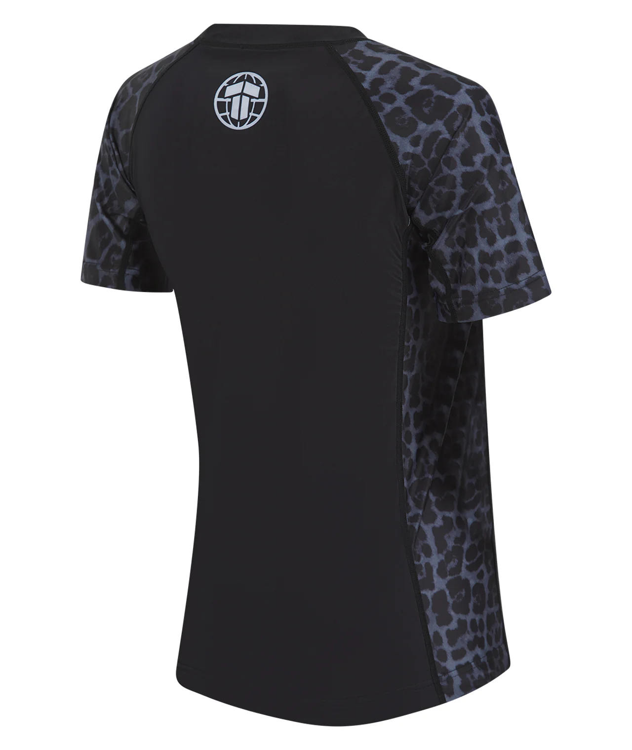 Ladies Recharged Rash Guard - Grey Leopard - Image 4