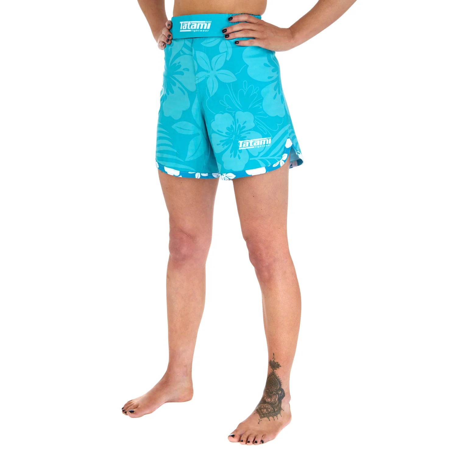 Ladies REORG Hibiscus Grappling Shorts - Image 4