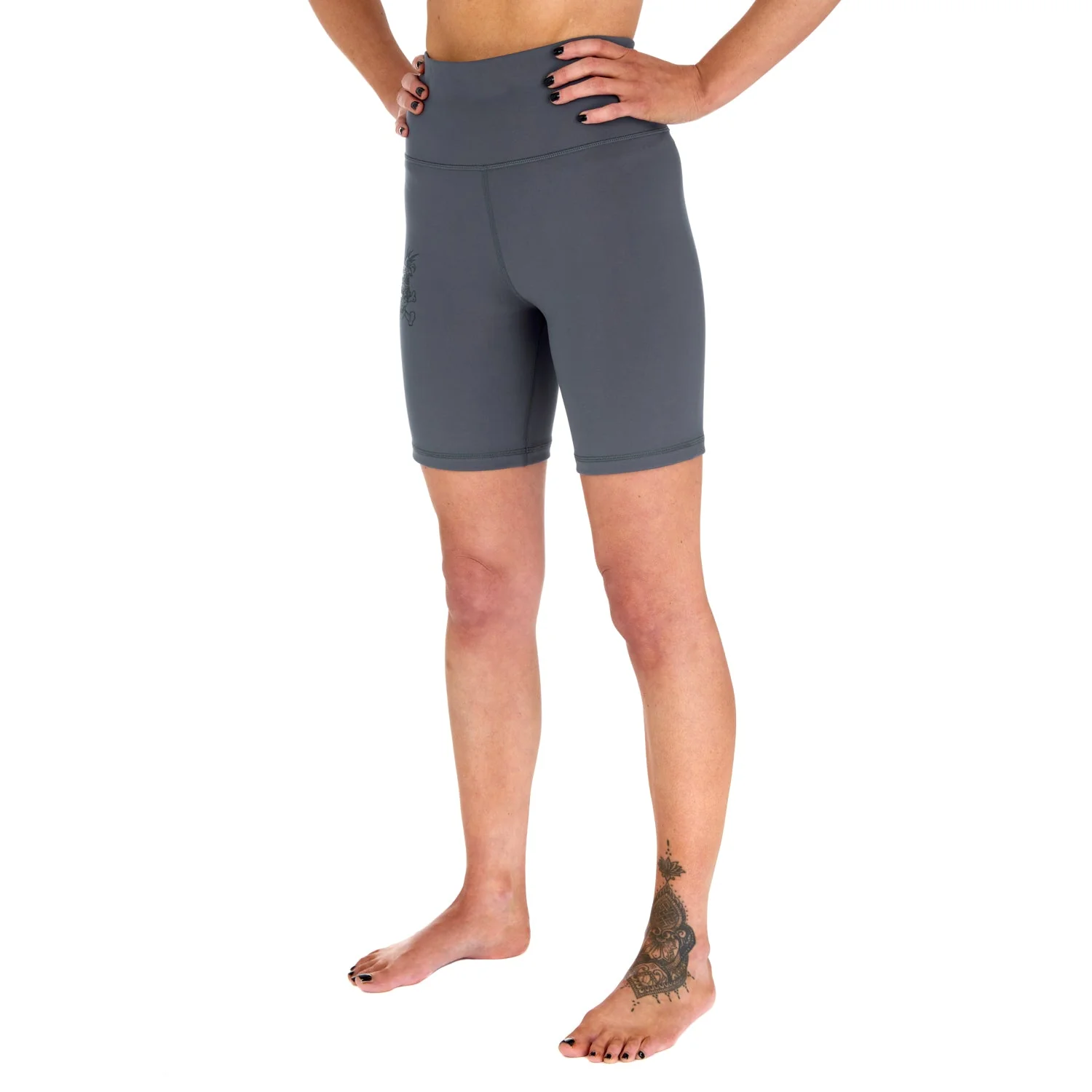 Ladies REORG Pineapple Compression Shorts - Grey - Image 5