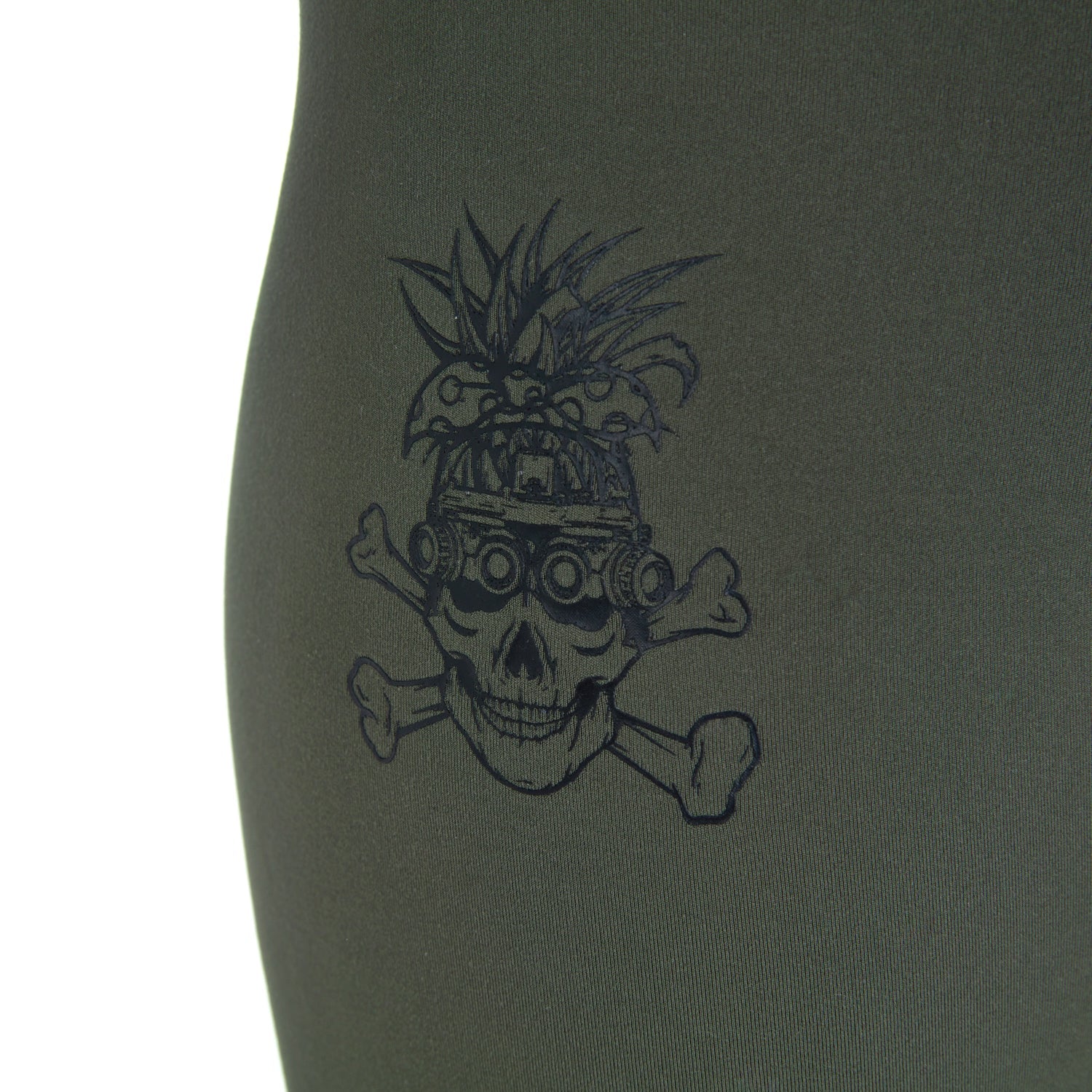 Ladies REORG Pineapple Compression Shorts - Khaki - Image 6