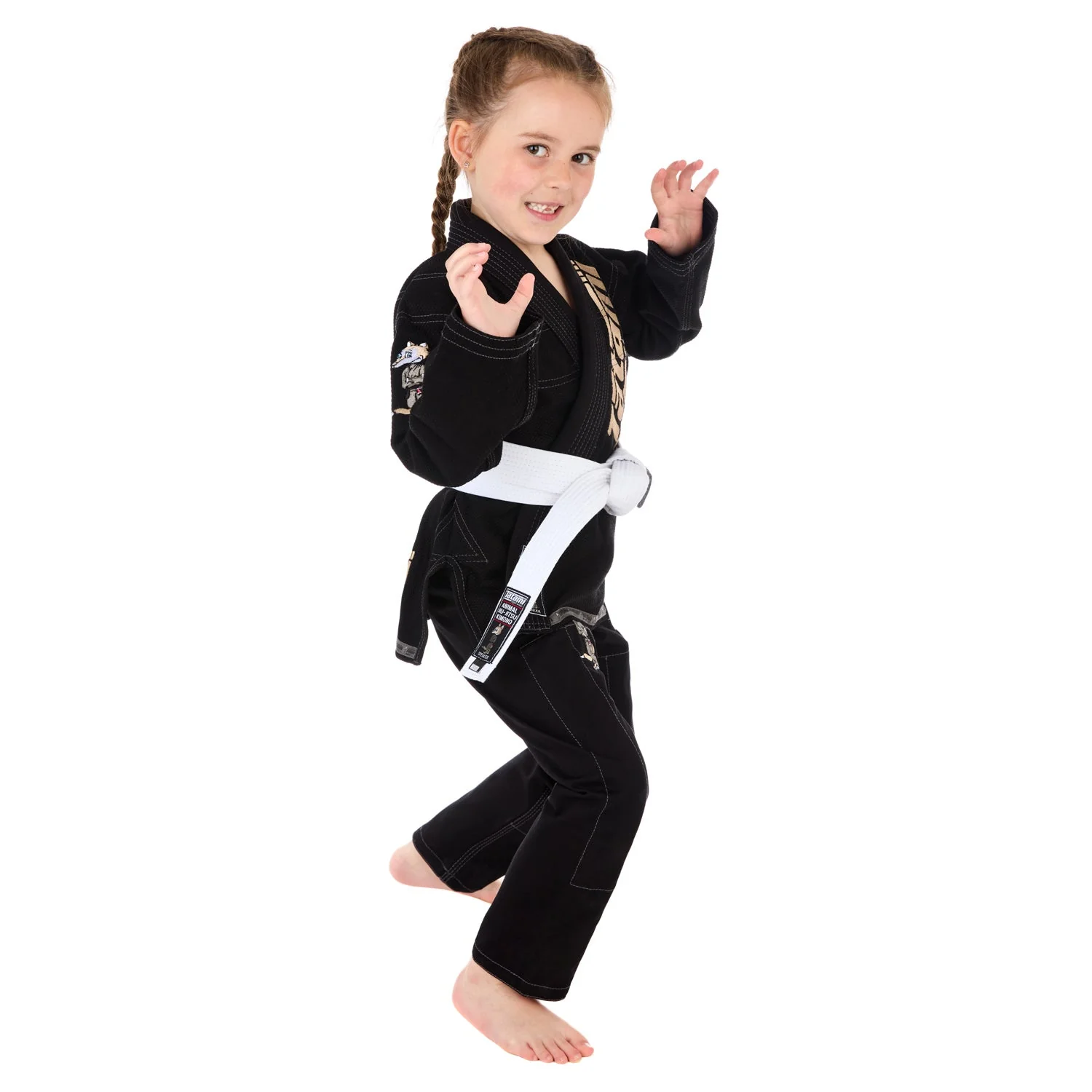 Meerkatsu Kids Animal Gi - Black - Image 6