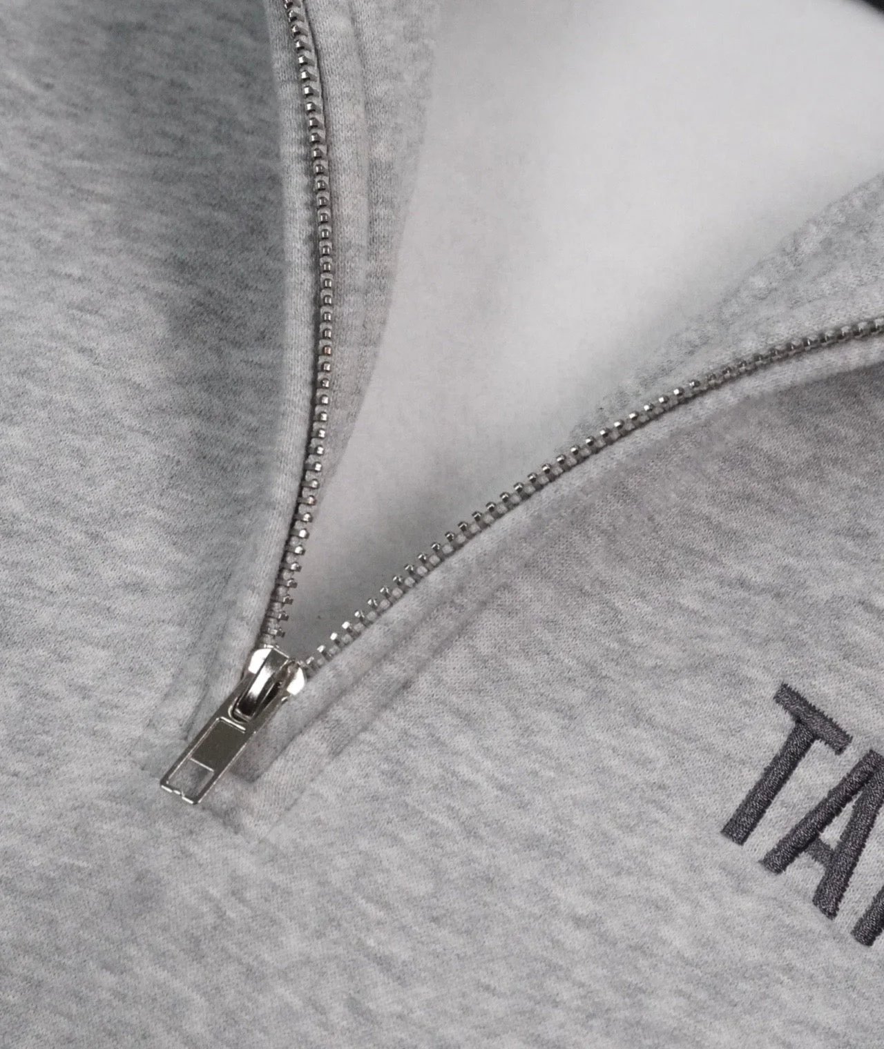 Quarter Zip Jumper - Grey Marl - Image 2