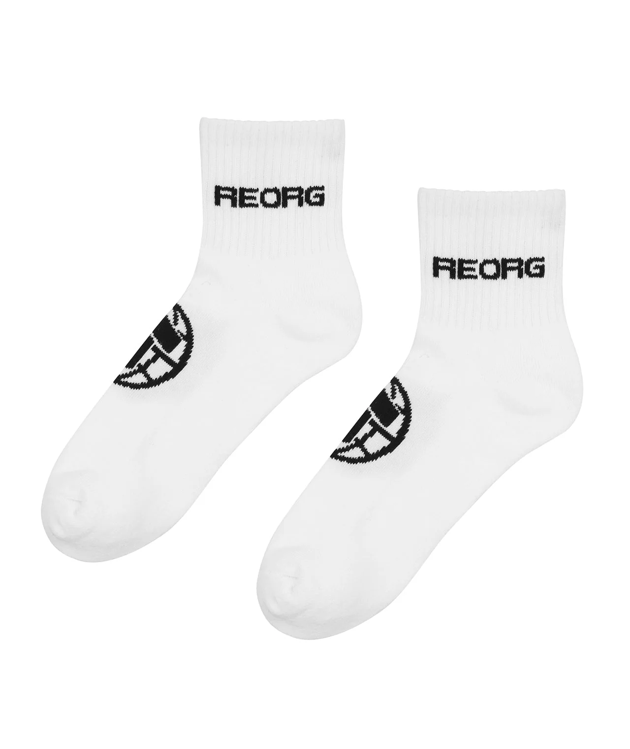 Reorg Half Crew Socks - White - Image 3