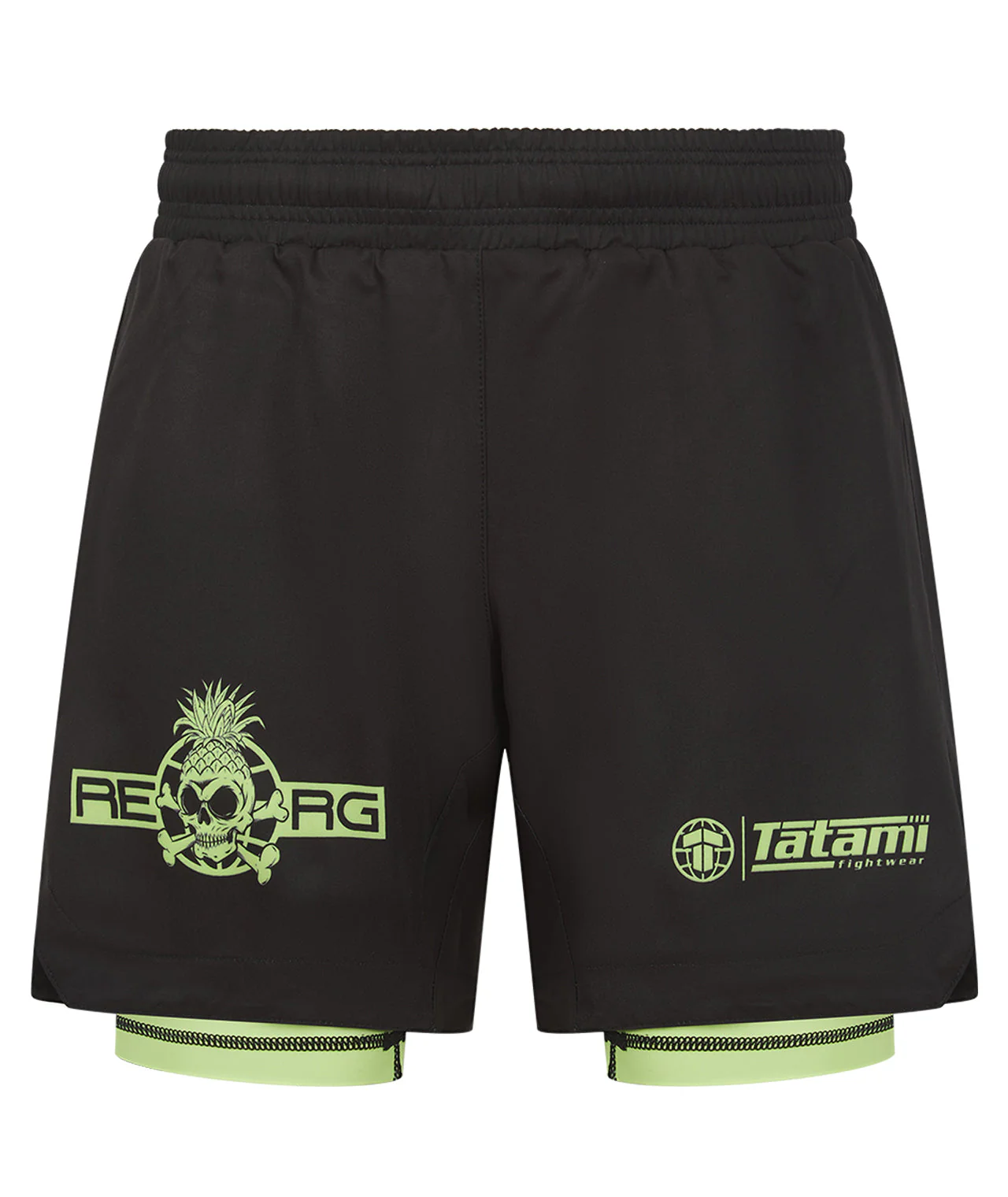Reorg Hybrid Shorts - Black & Neon Green
